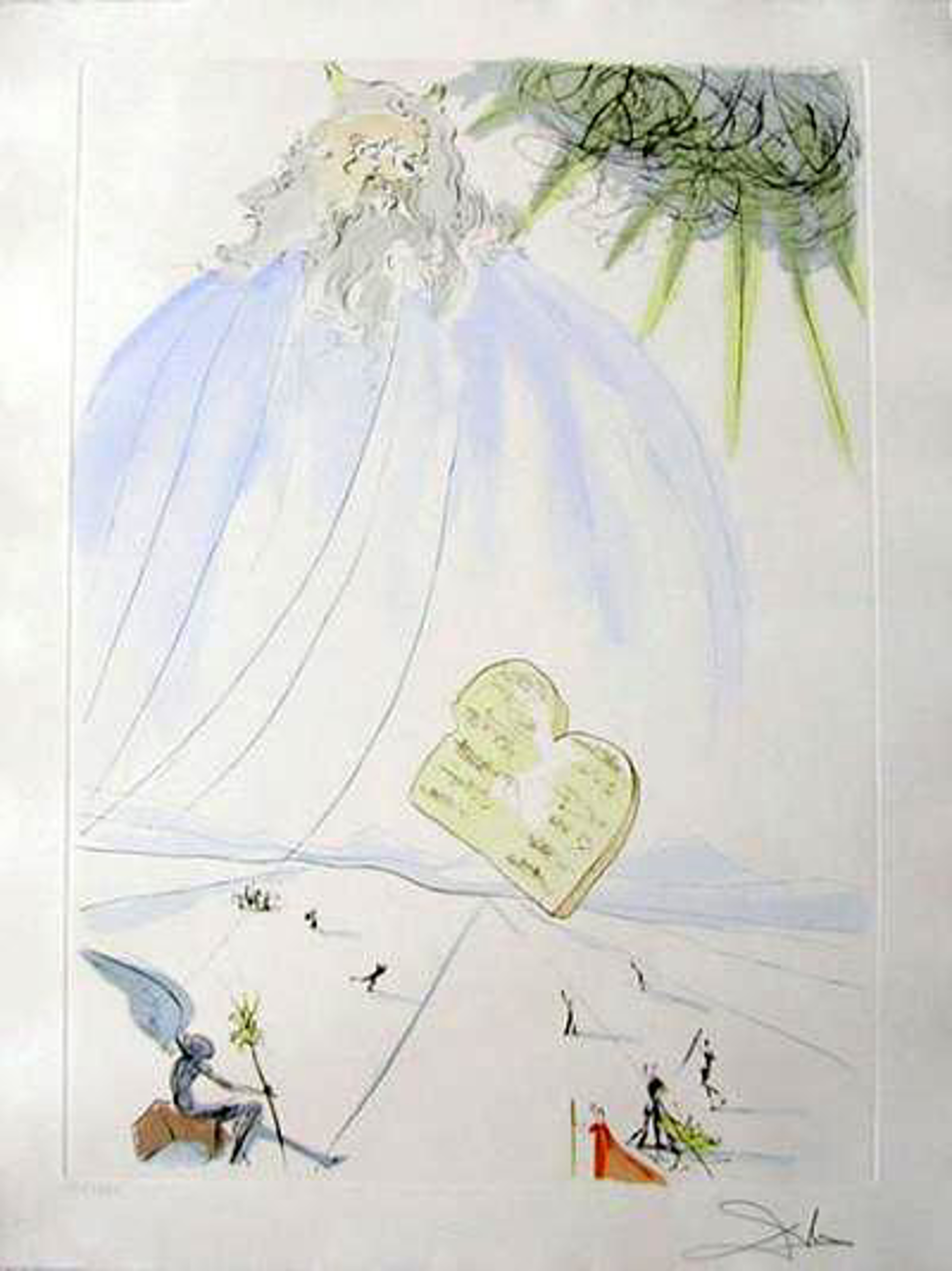 Moses (from Our Historical Heritage, suite of 11) by Salvador Dali