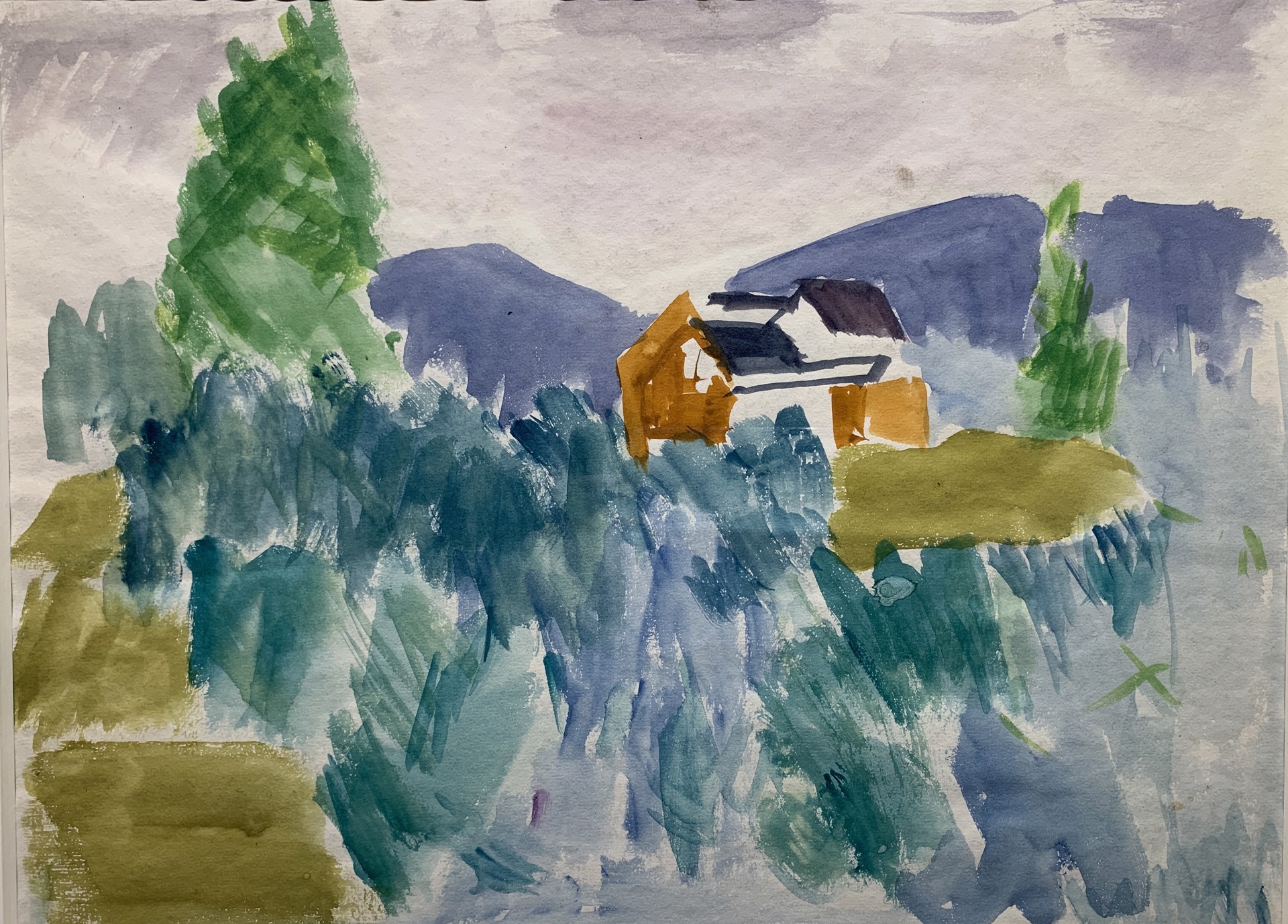 House & Blue Hills by Karl Knaths