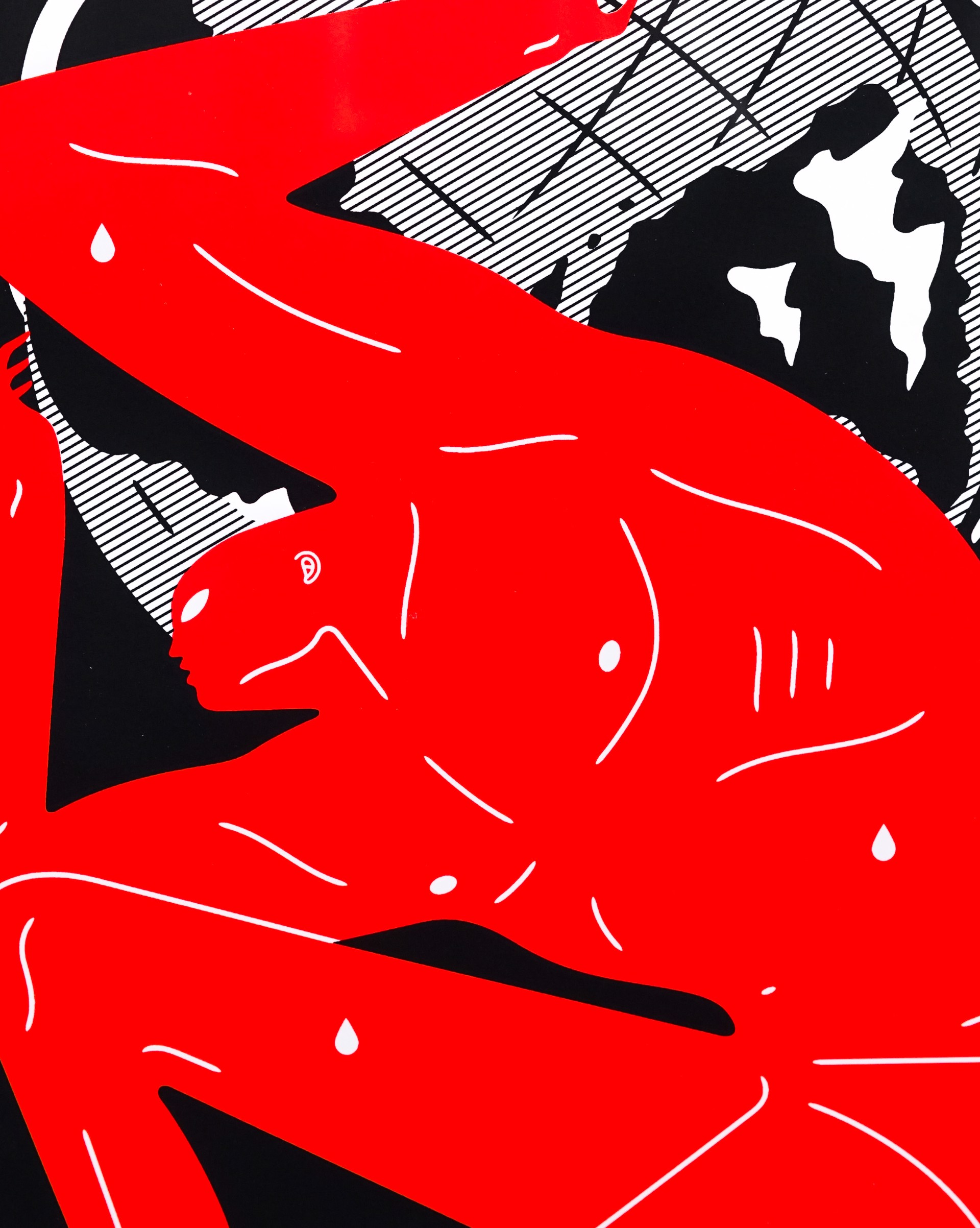 World on Fire (Black), (37/125) by Cleon Peterson