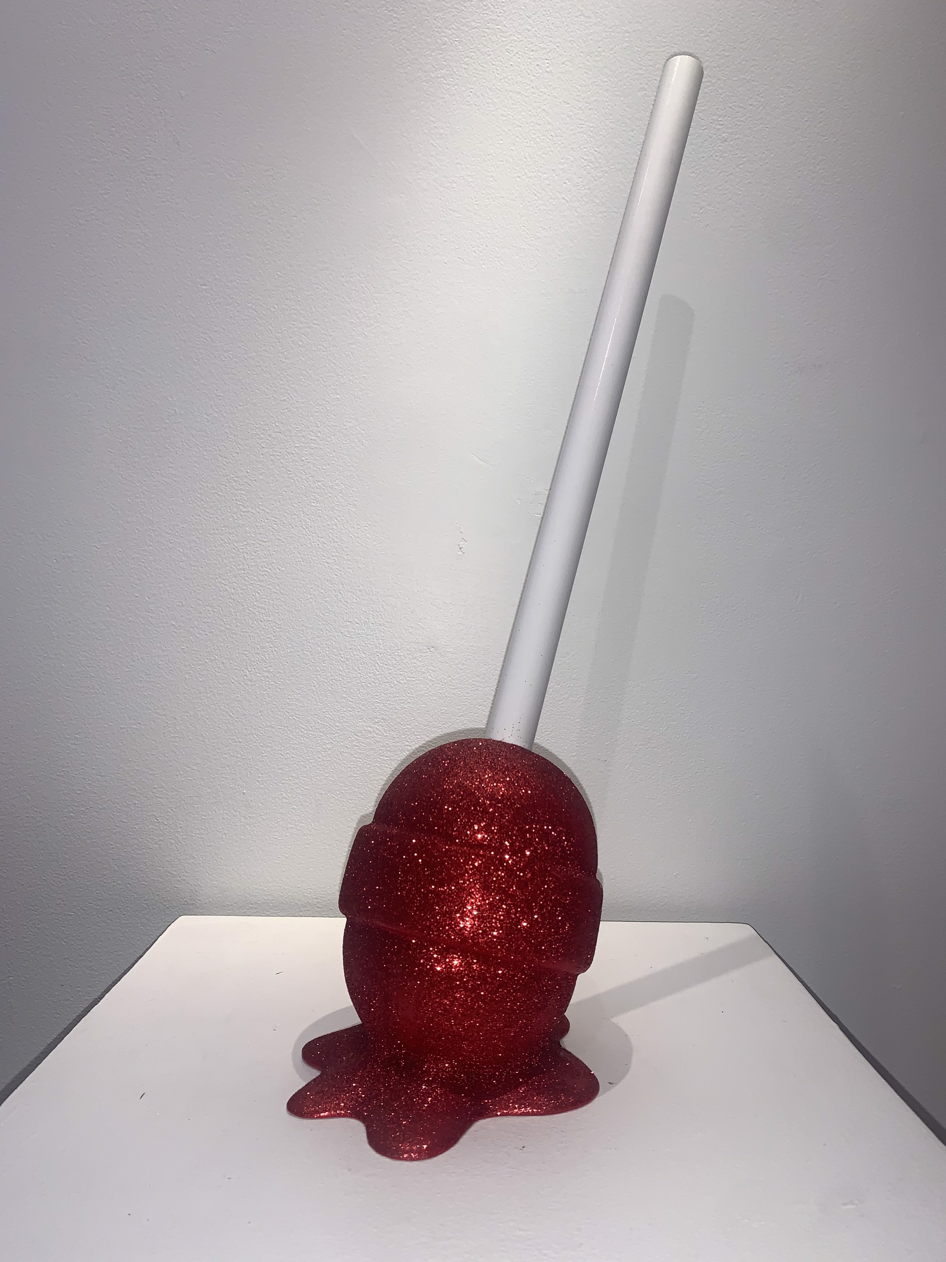 The Sweet Life Red Glitter Lollipop by Elena Bulatova