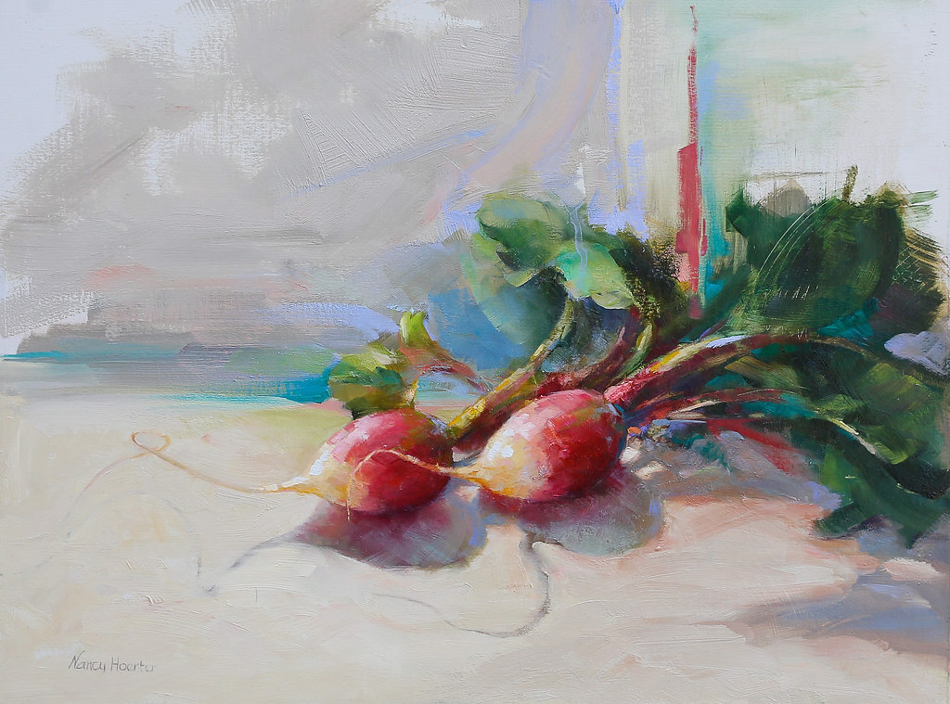 A Pair of Radishes by Nancy Hoerter