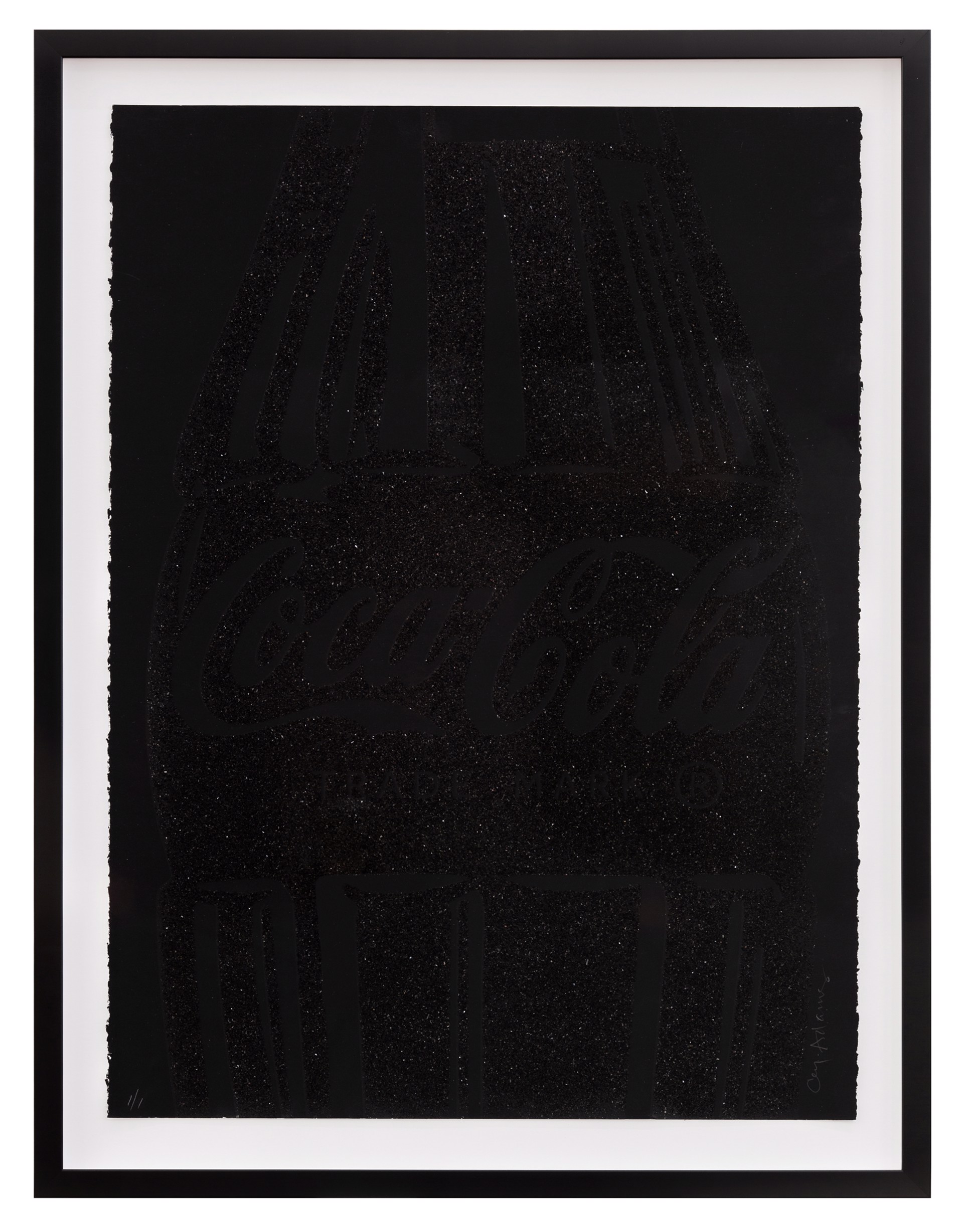 Single Coca-Cola (black on black) by Cey Adams