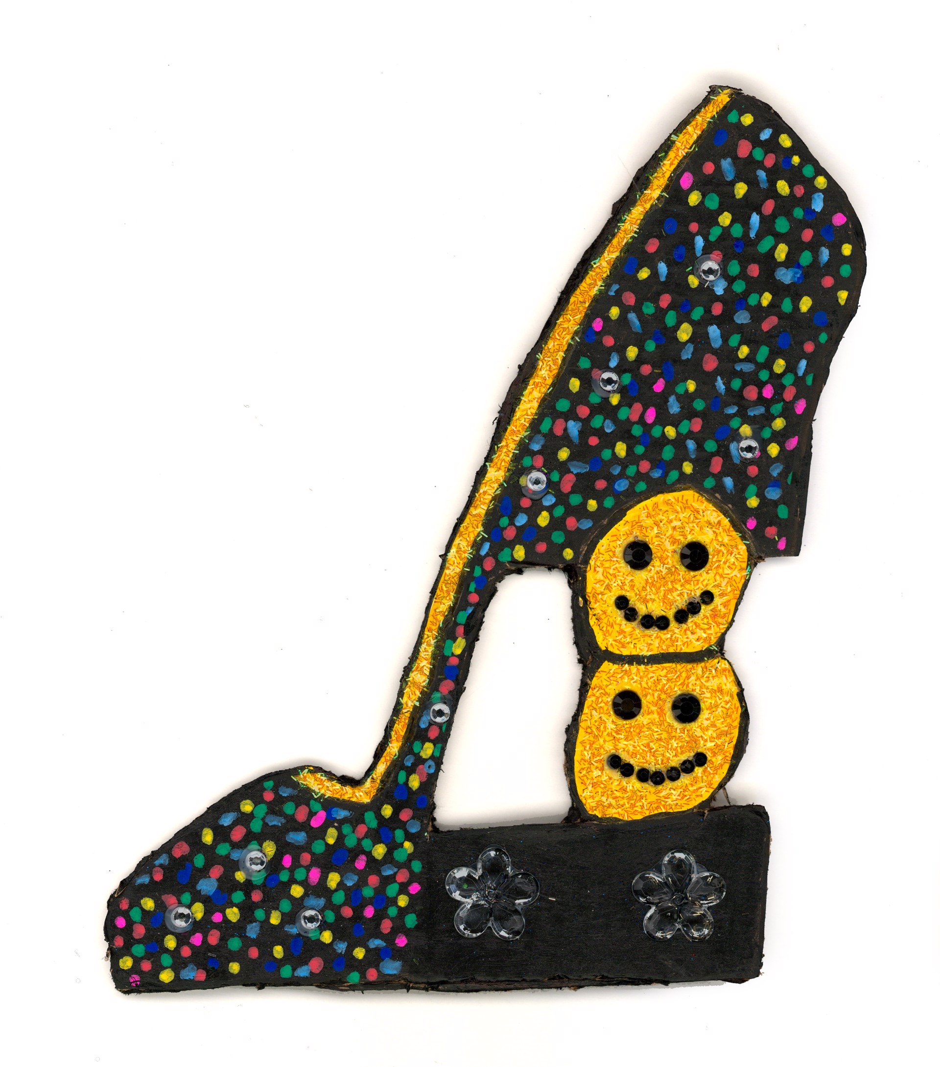 Happy Face Wedge Heels by Shawn Payne