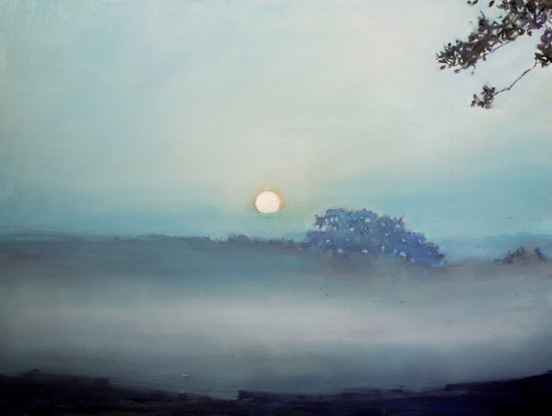Moonrise in the Mist by Tobin G Karicher