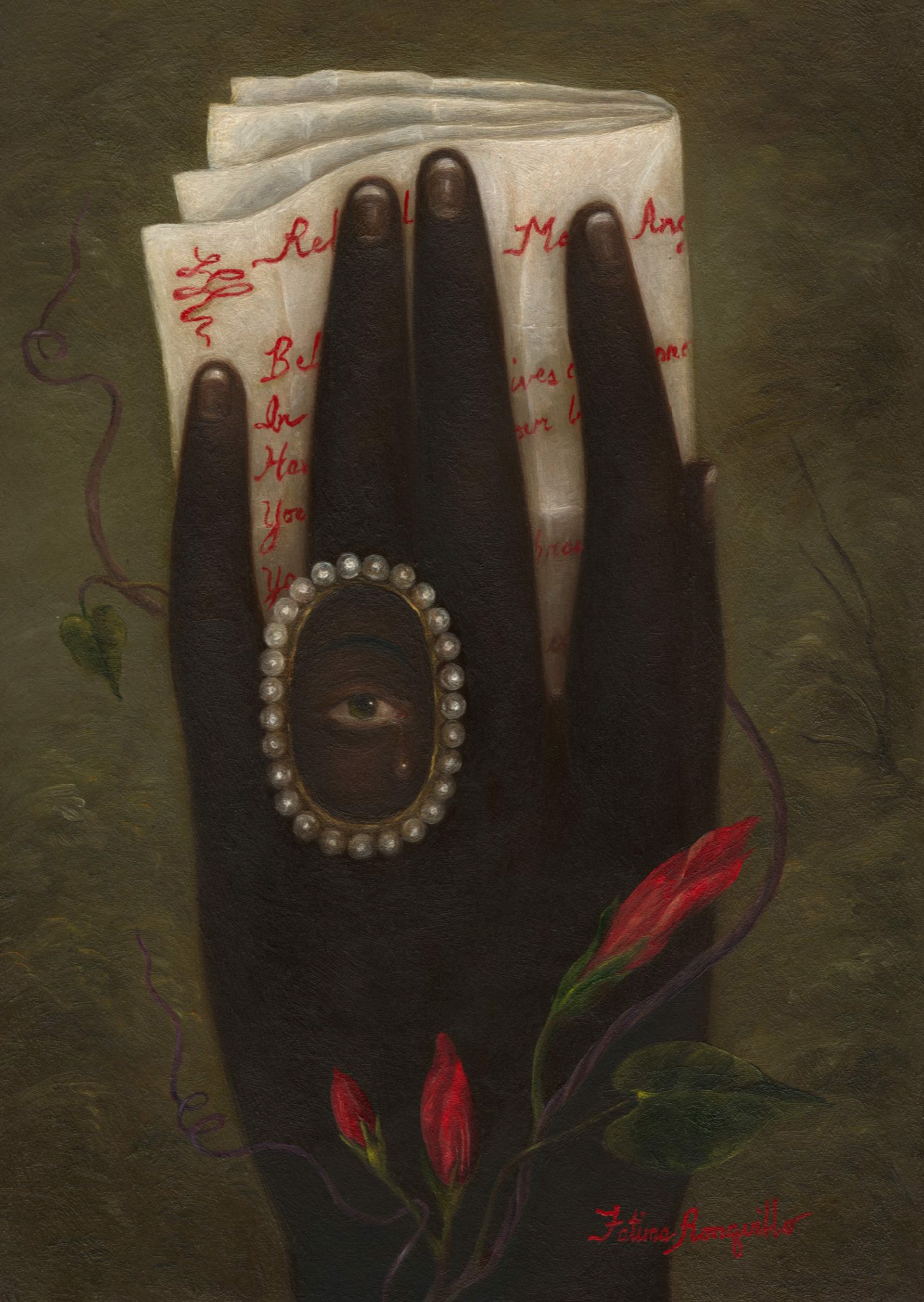 Refusal: Hand with Maya Angelou by Fatima Ronquillo