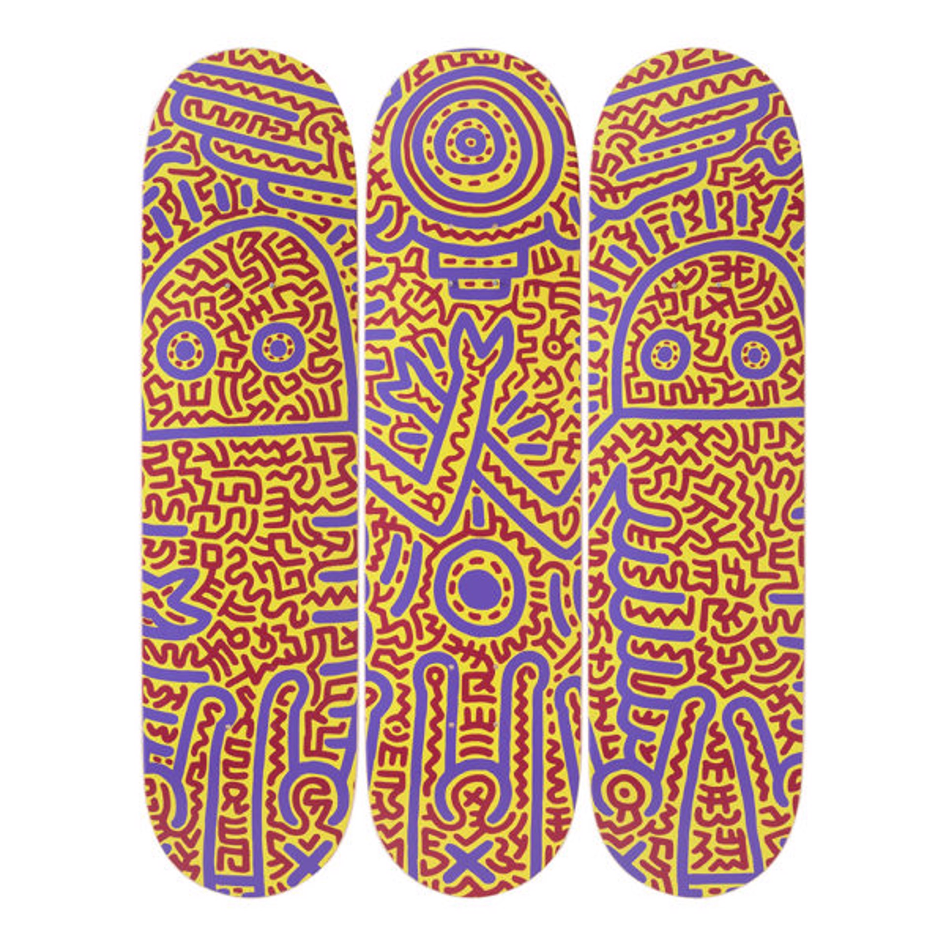 Untitled 1984 Skate Deck by Keith Haring
