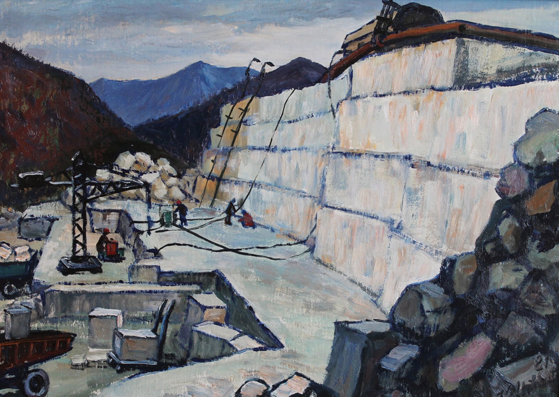 Mining Limestone by Konstantin Mikhailov