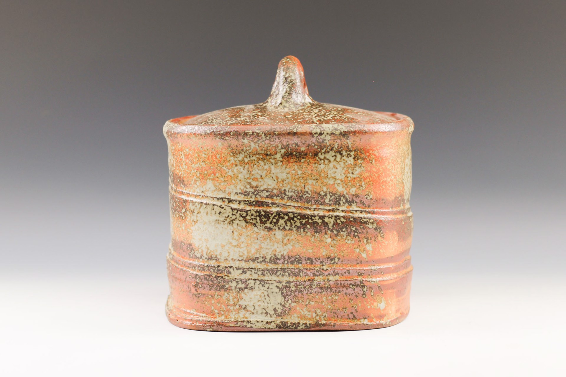 Square lidded Jar by George Lowe