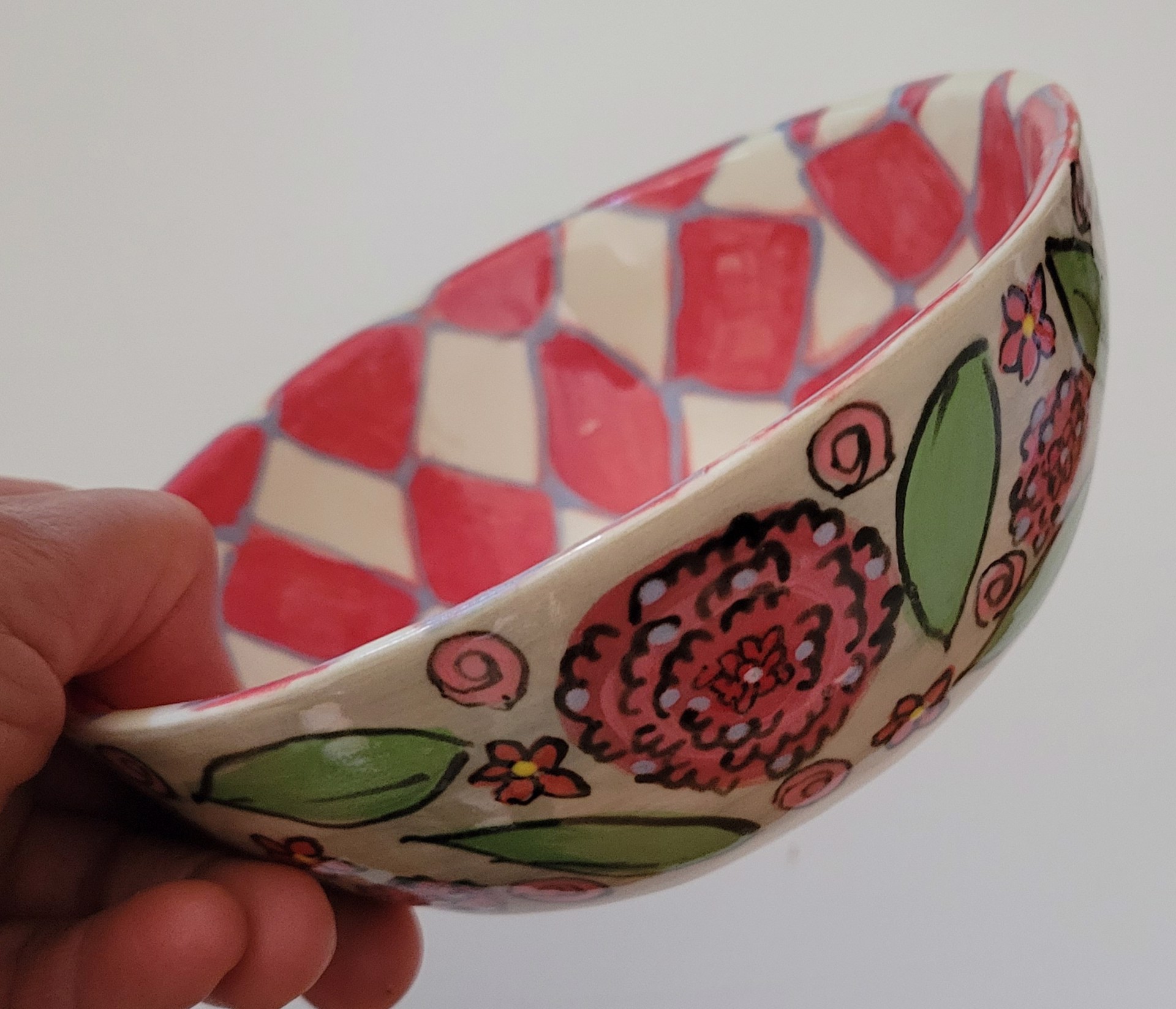 Modern Floral Bowl by Lynne Kasparian