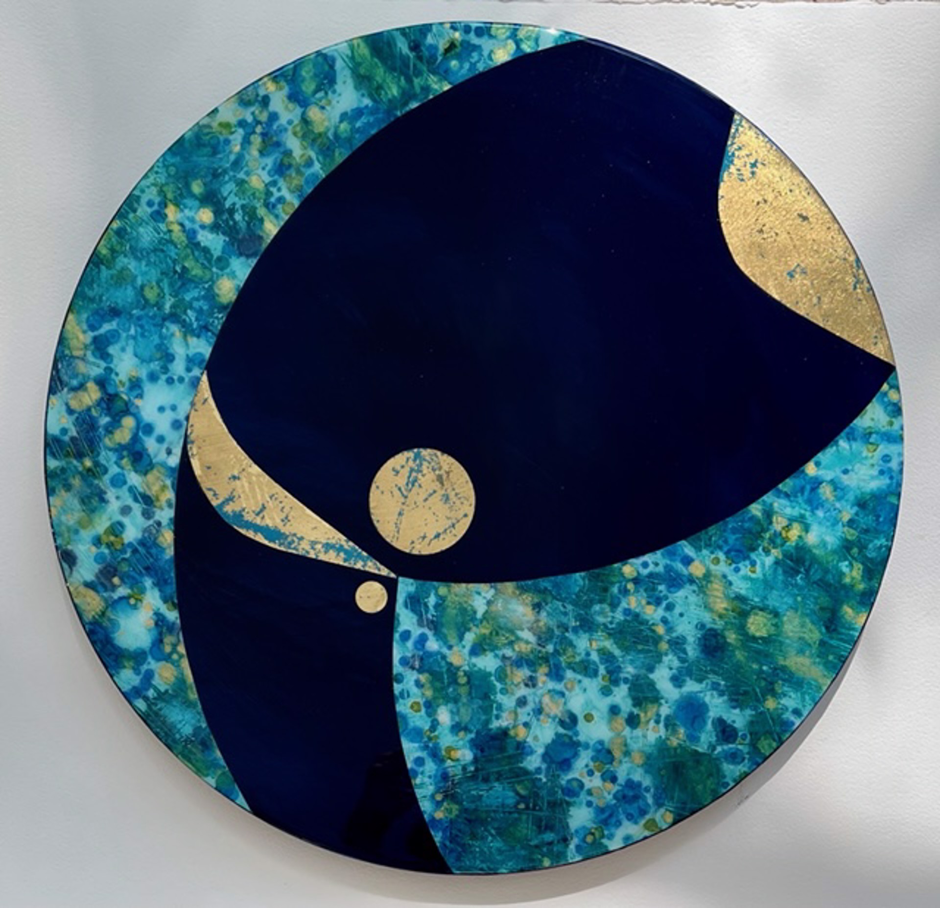Blue Moons 20" Round by Bettina Sego