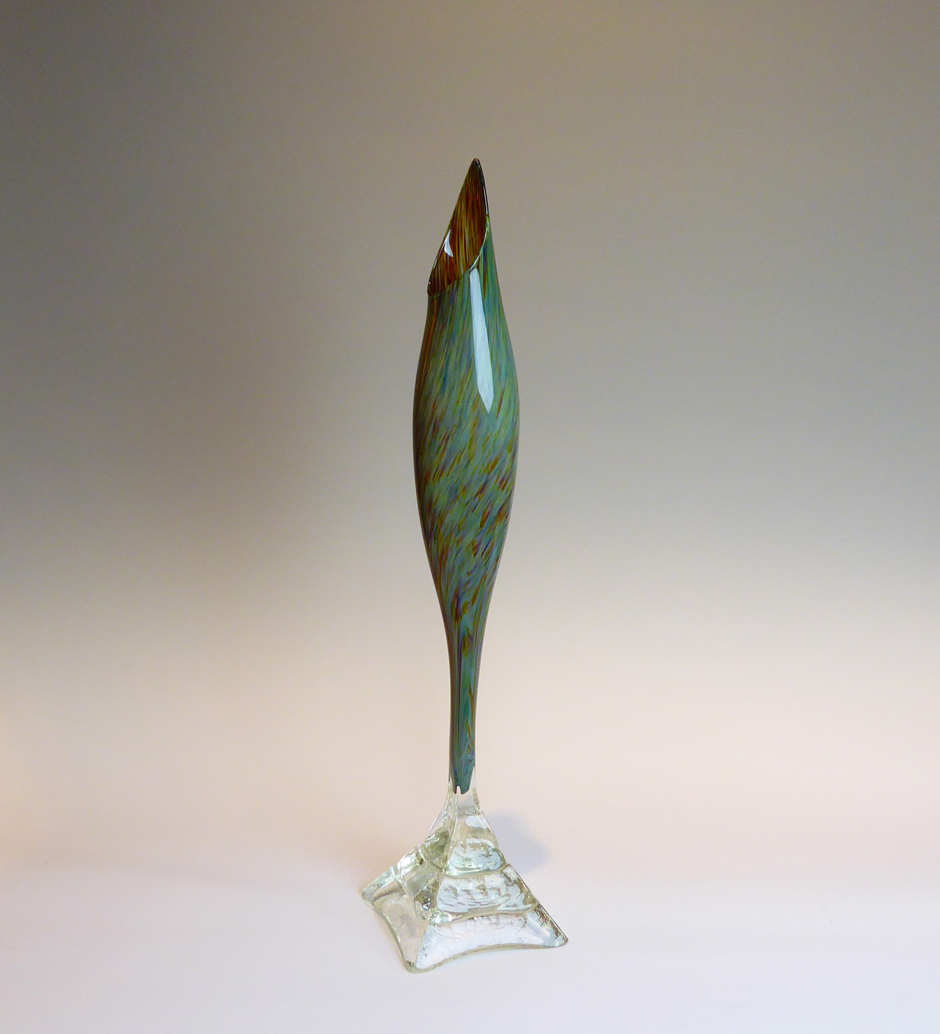Jade Fish Vase, Medium by Paul Willsea & Carol O'Brien
