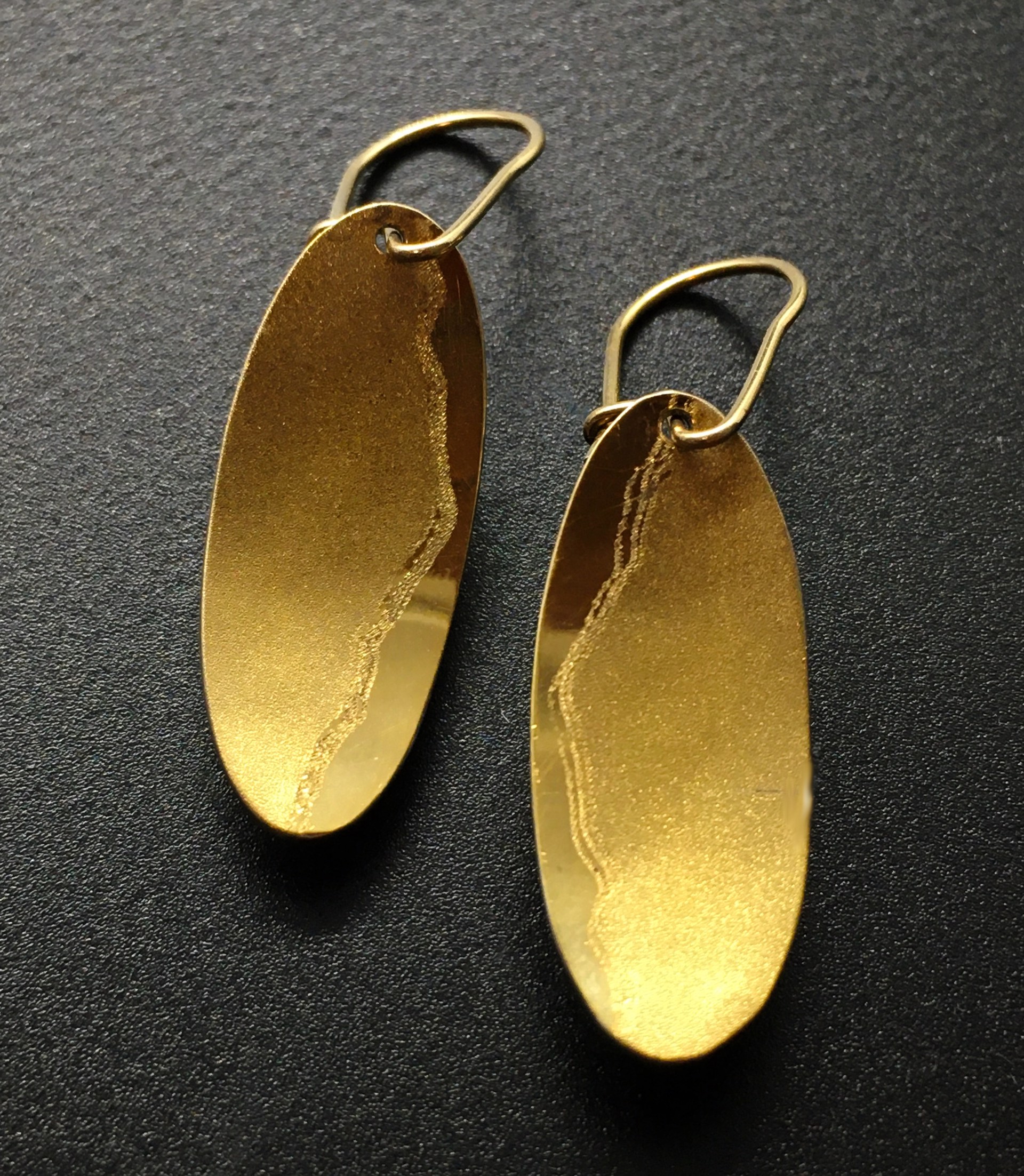 Ellipse Reversible Earrings ~ 22k Gold by Celest Michelotti