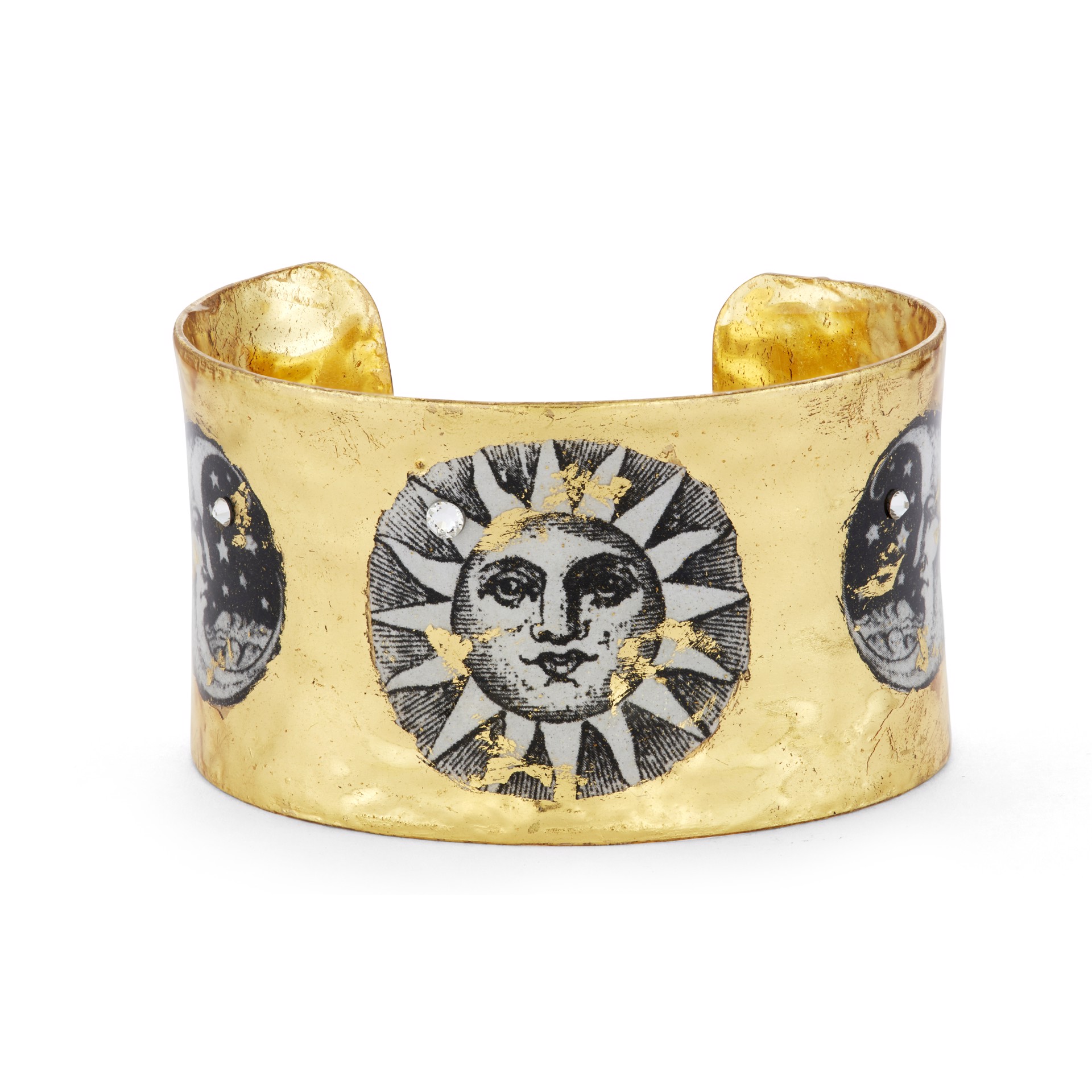 Sun and Moon Corset Cuff 1.5" - Gold by Evocateur