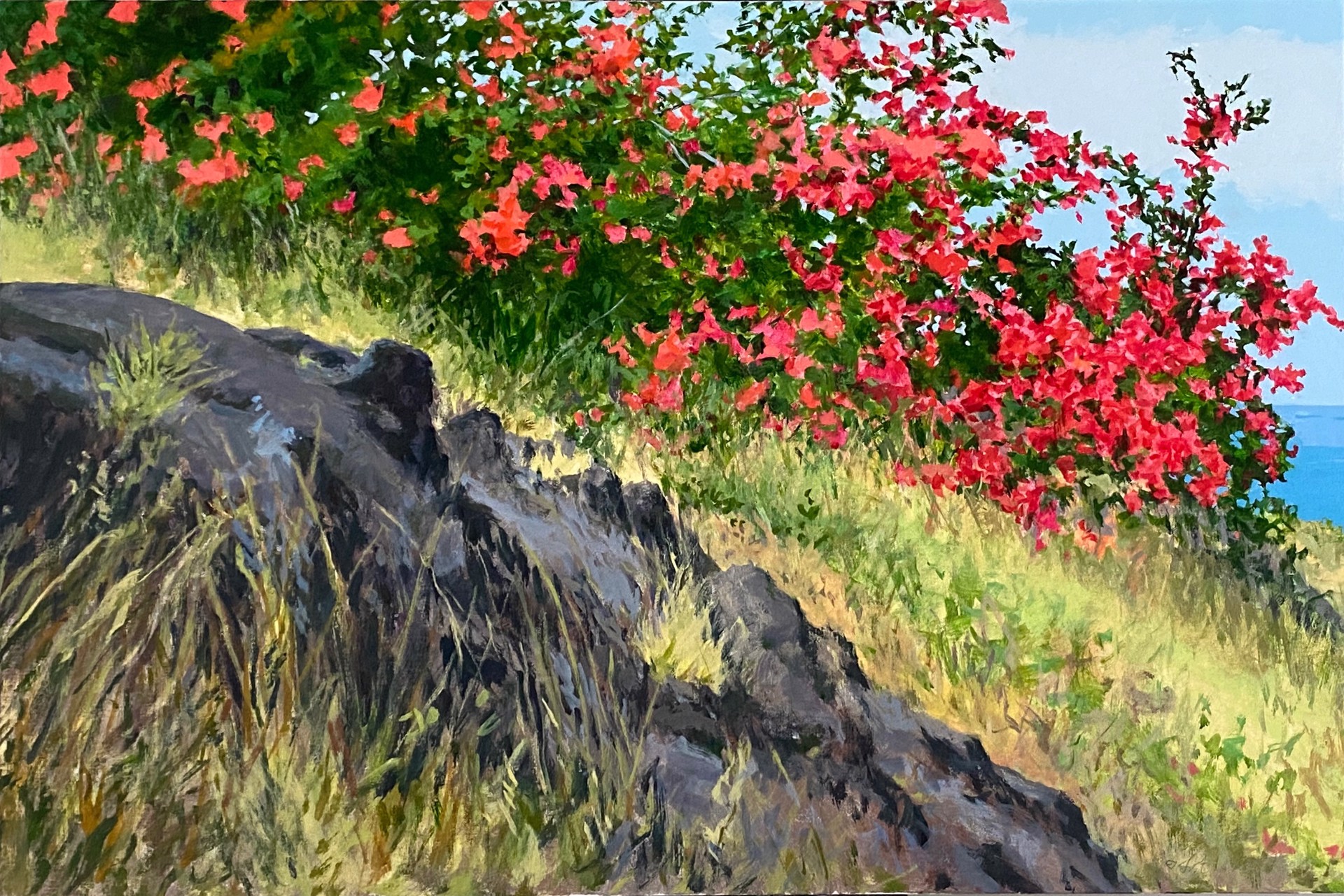 Bougainvillea at Honaunau no. 1 by Peter Loftus