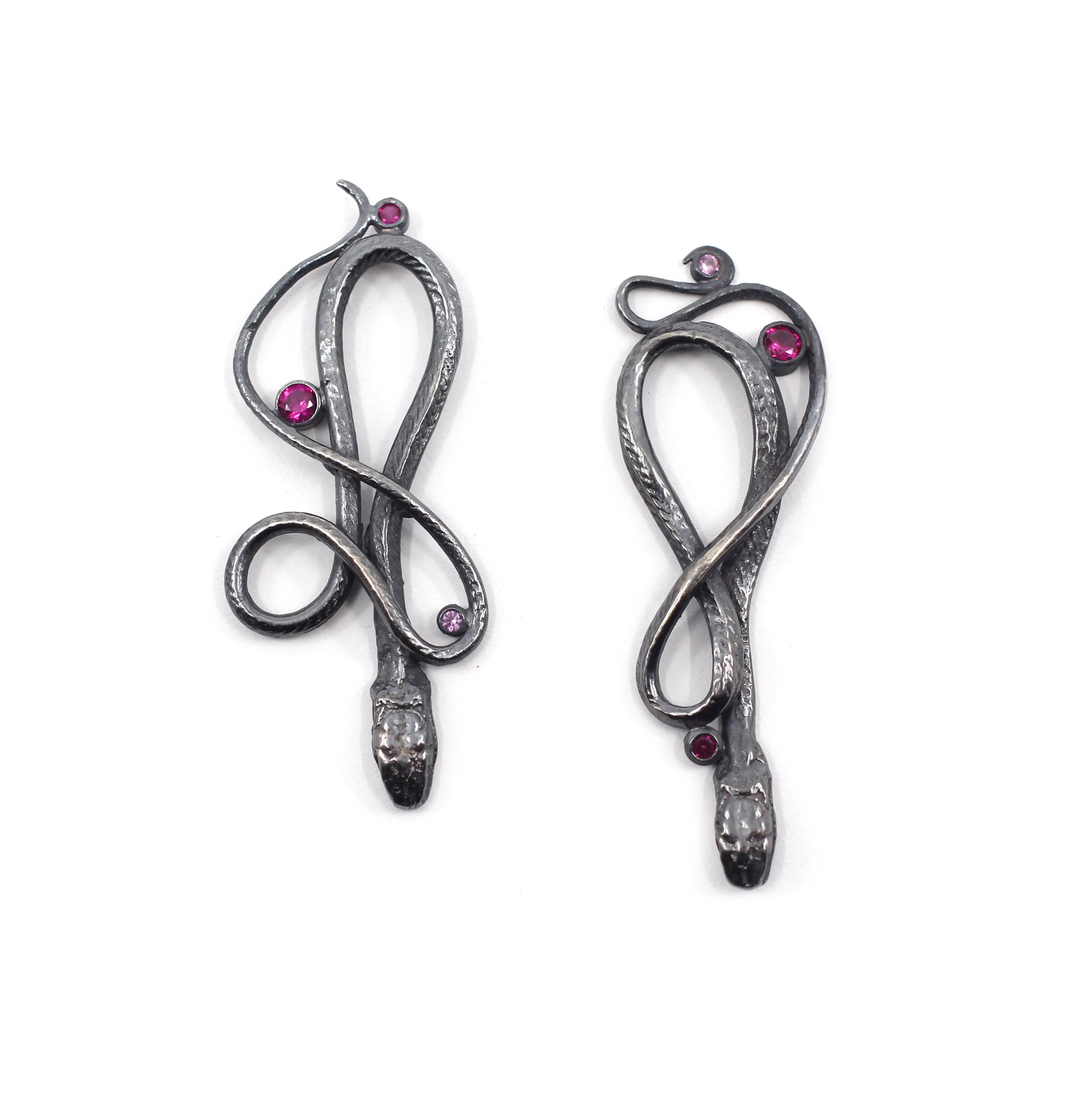 Medium Gemstone Serpentine Earrings by Anna Johnson