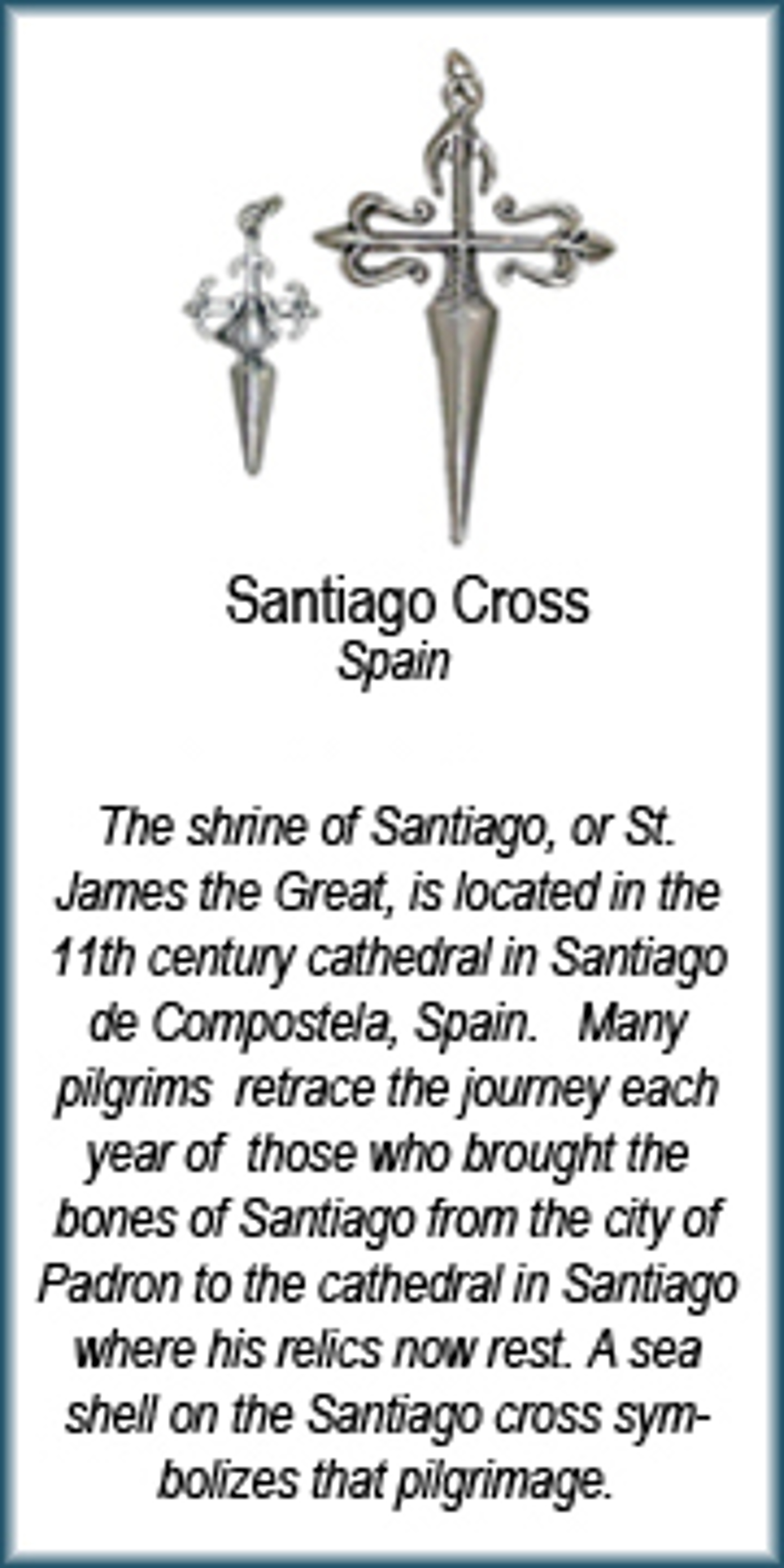 Pendant - Santiago Cross - 6744 by Deanne McKeown
