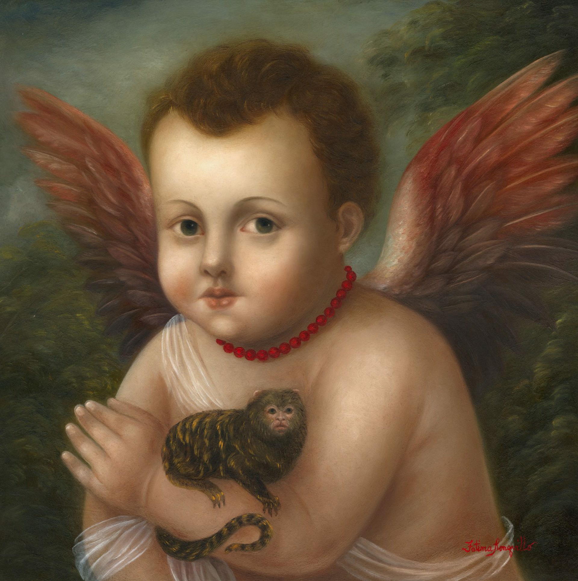 Cupid with Marmoset by Fatima Ronquillo