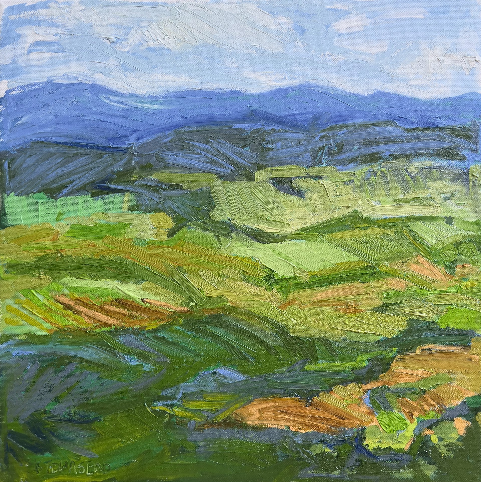 Farms and Blue Ridge 1 by Krista Townsend