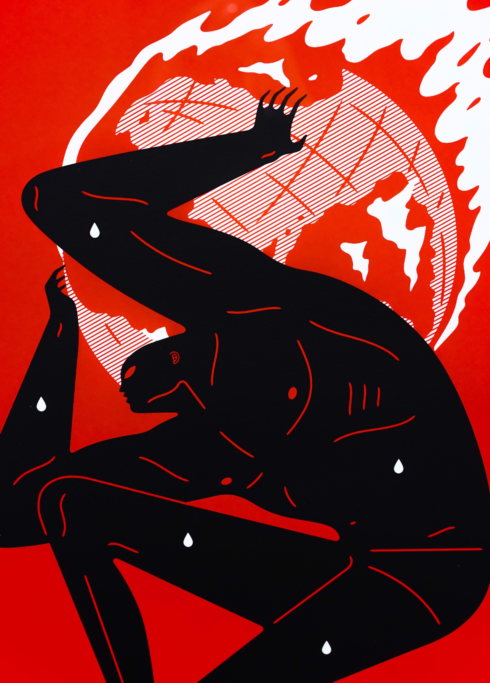 World on Fire (Red), (37,125) by Cleon Peterson