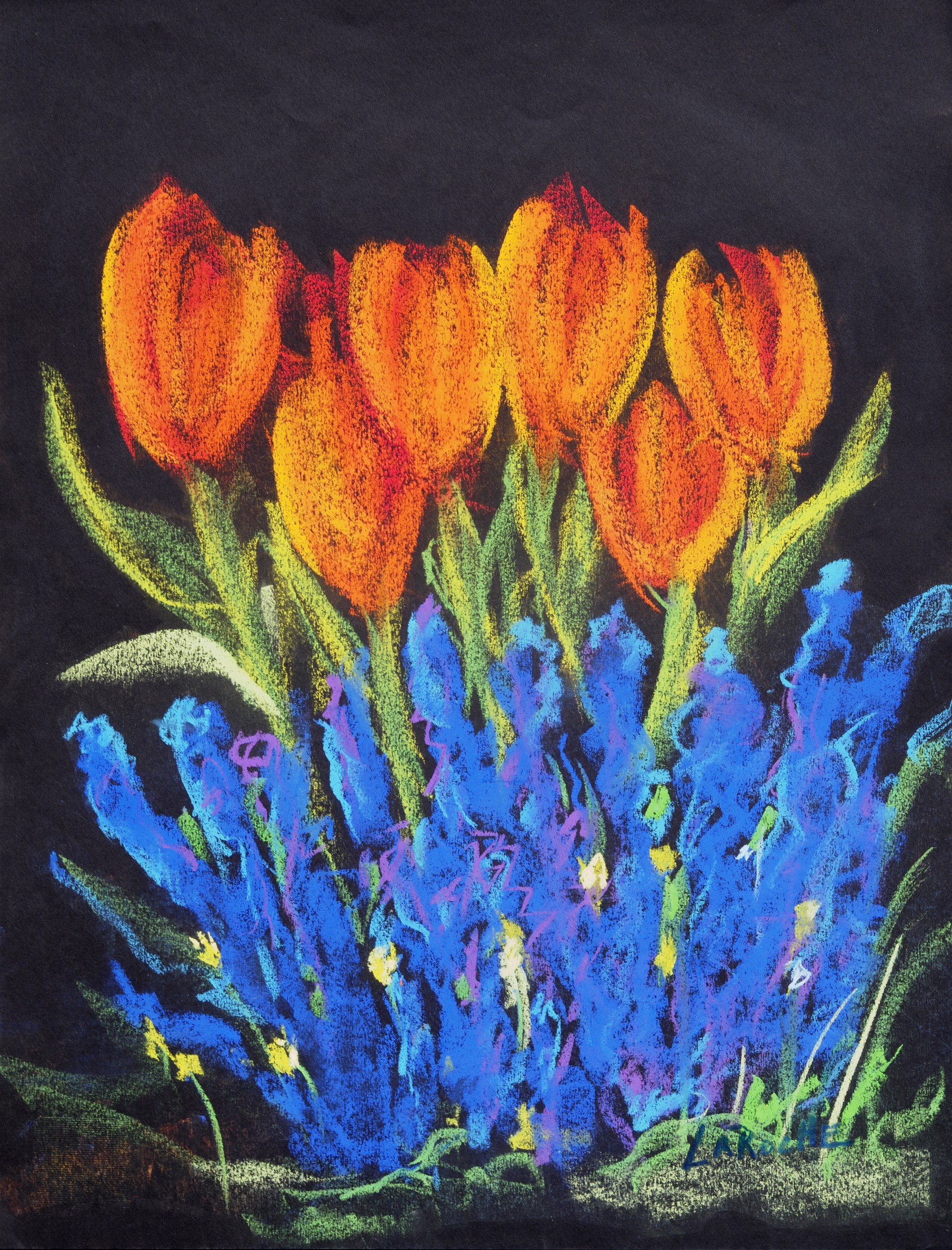Carole's Garden: Orange Tulips by Carole LaRoche