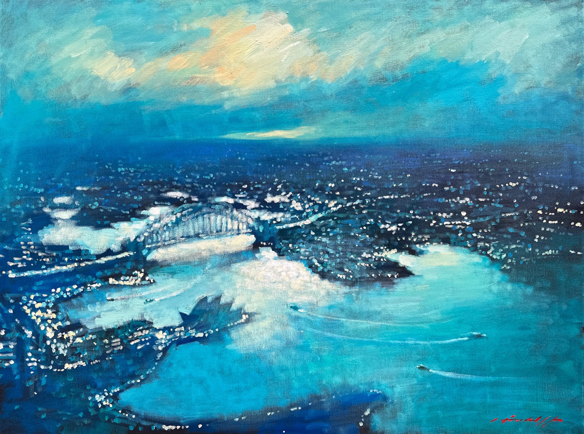 Aerial Blues, Sydney by David Hinchliffe