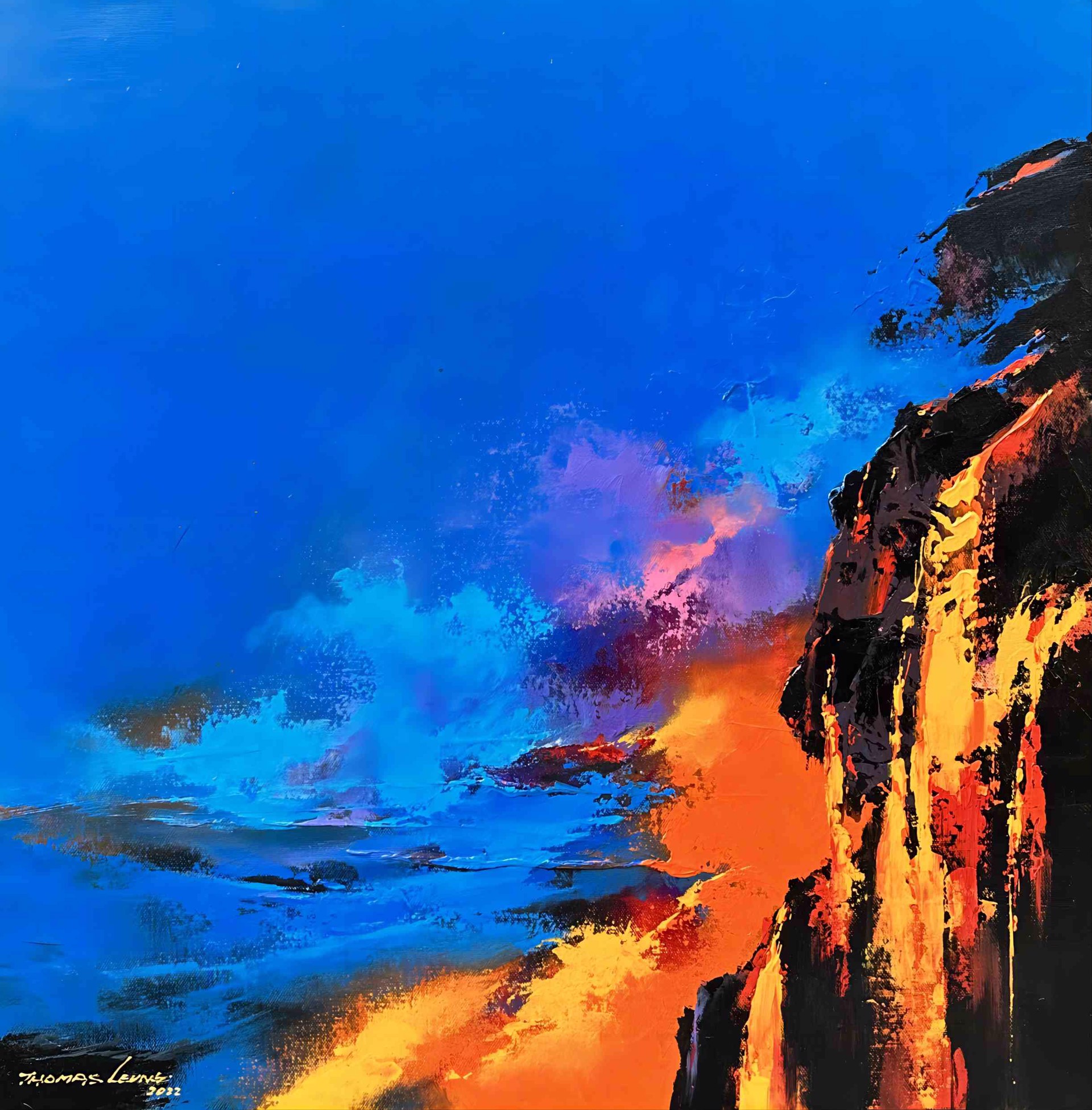 Lava Into the Sea by Thomas Leung