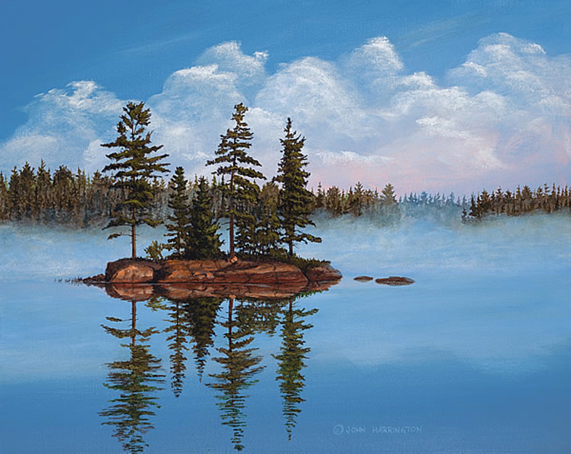 Misty Lake - SOLD by John Harrington