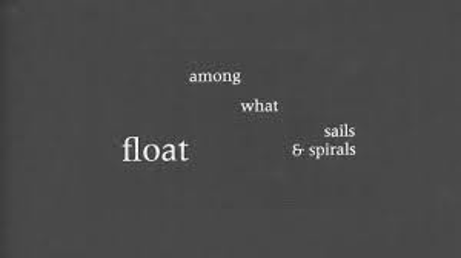 Donald Cole: Float Among What Sails and Spirals...  by Donald Cole