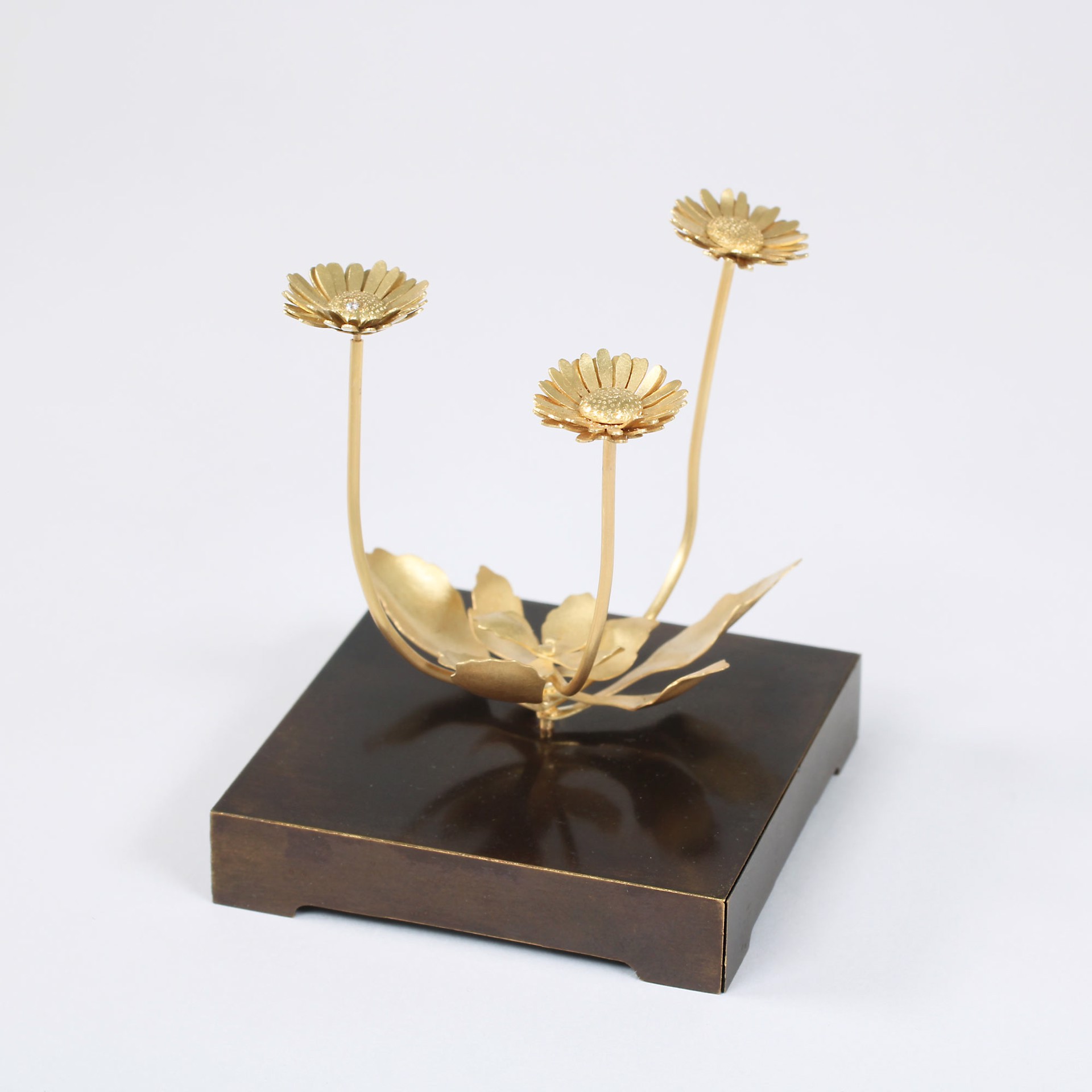 Against Nature: Daisy Sculpture with Earrings & Pendant by Christopher Thompson-Royds