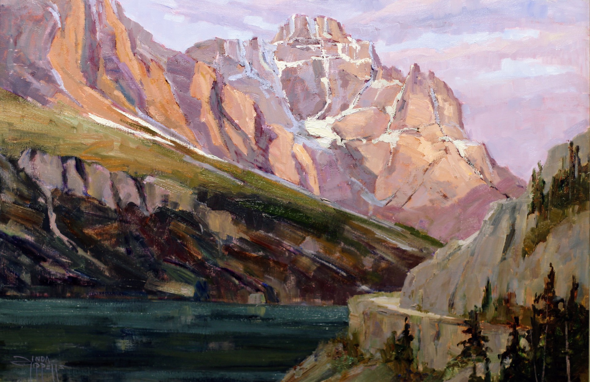 Into Glacier Park (St. Mary's) by Linda Tippetts