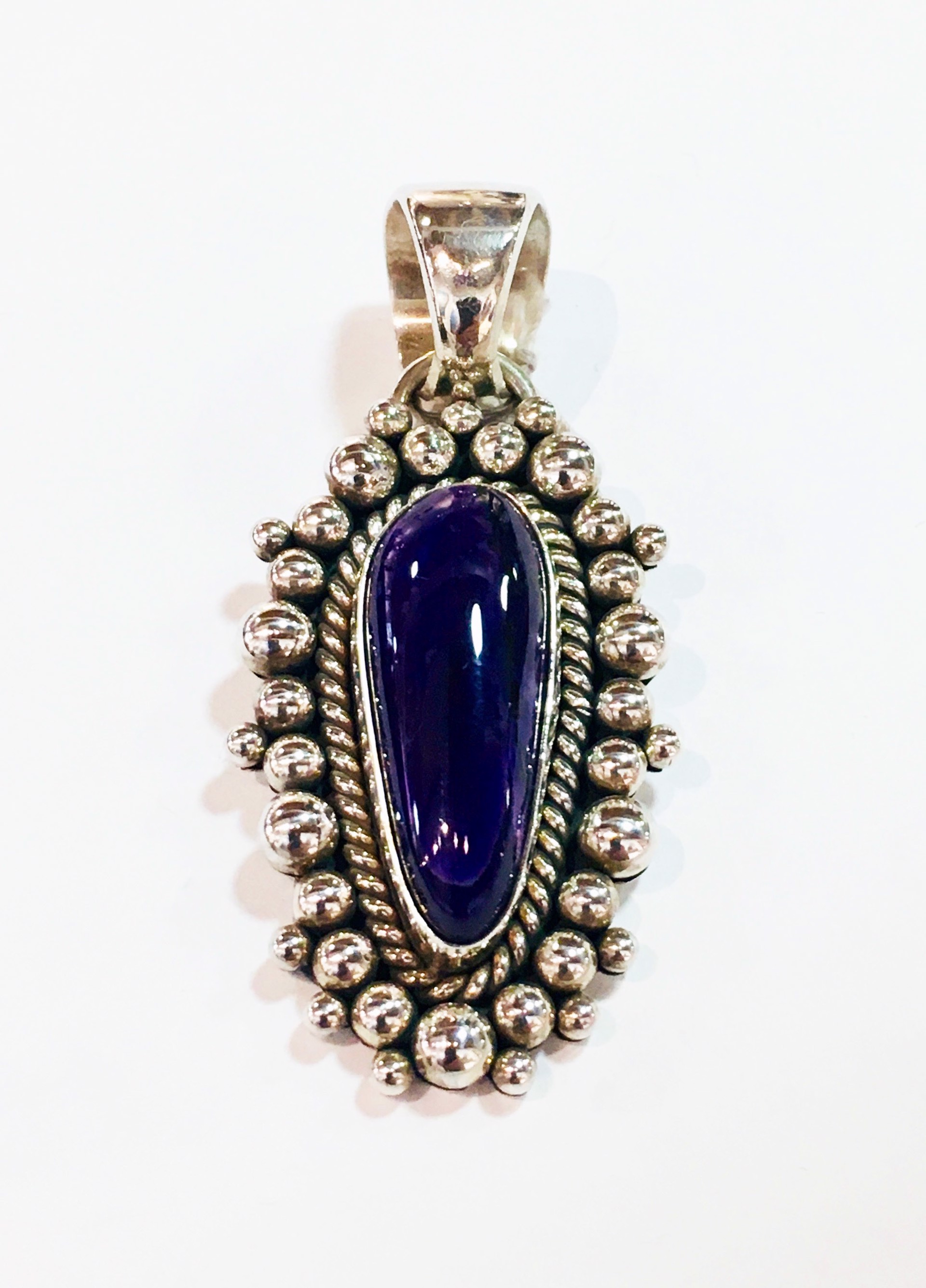 Sugilite and Sterling Silver Pendant by ARTIE YELLOWHORSE