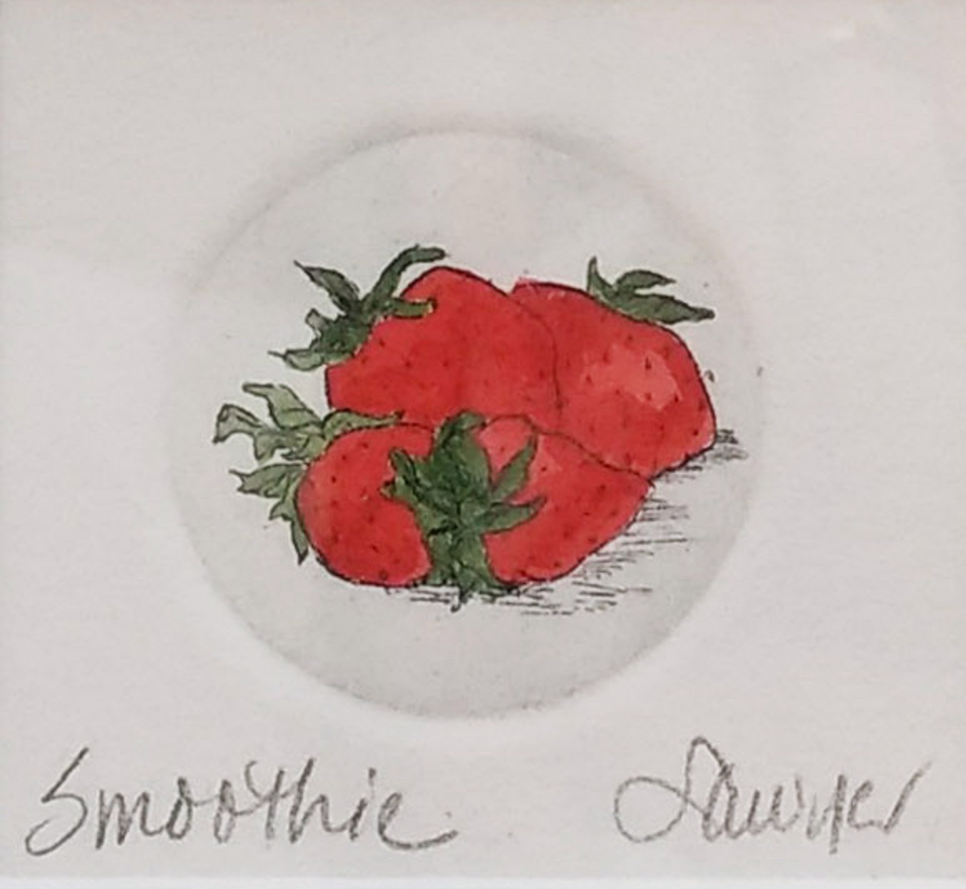 Strawberries and Bananas (framed) by Anne Sawyer