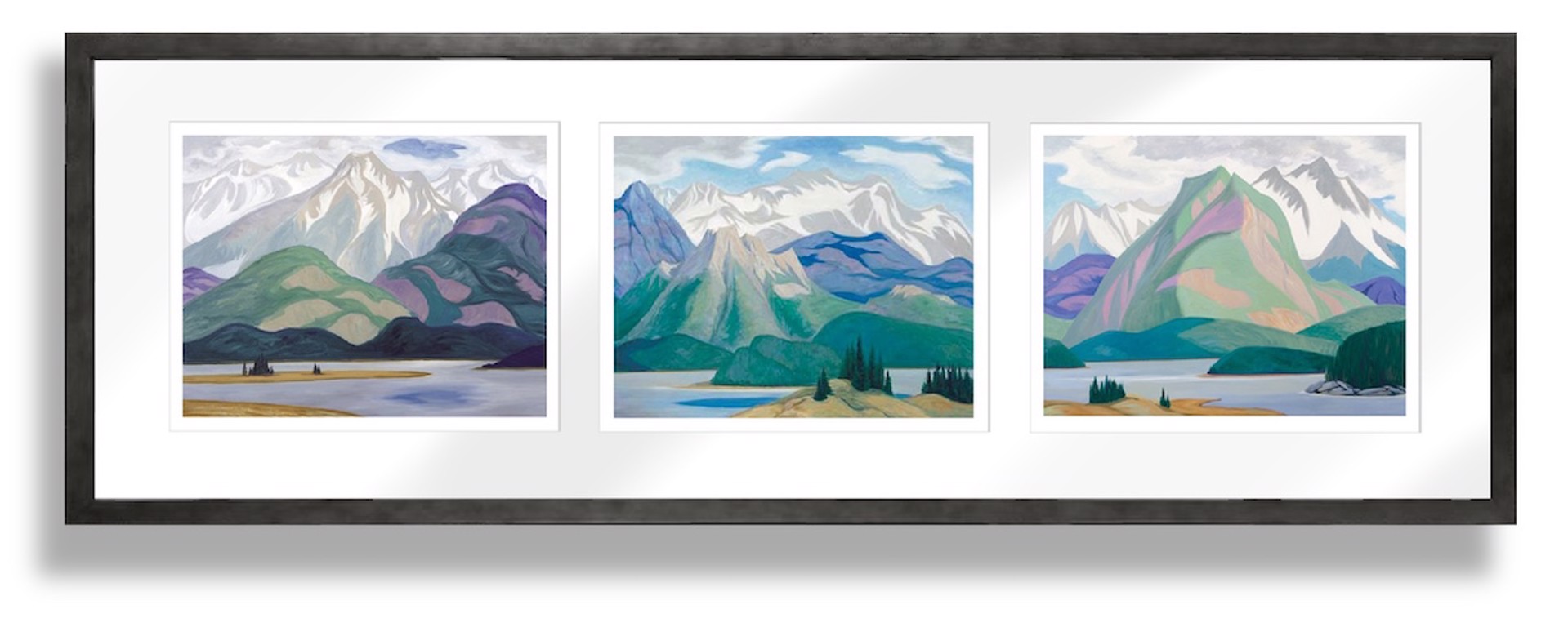 Along the Athabasca Triptych by Doris McCarthy