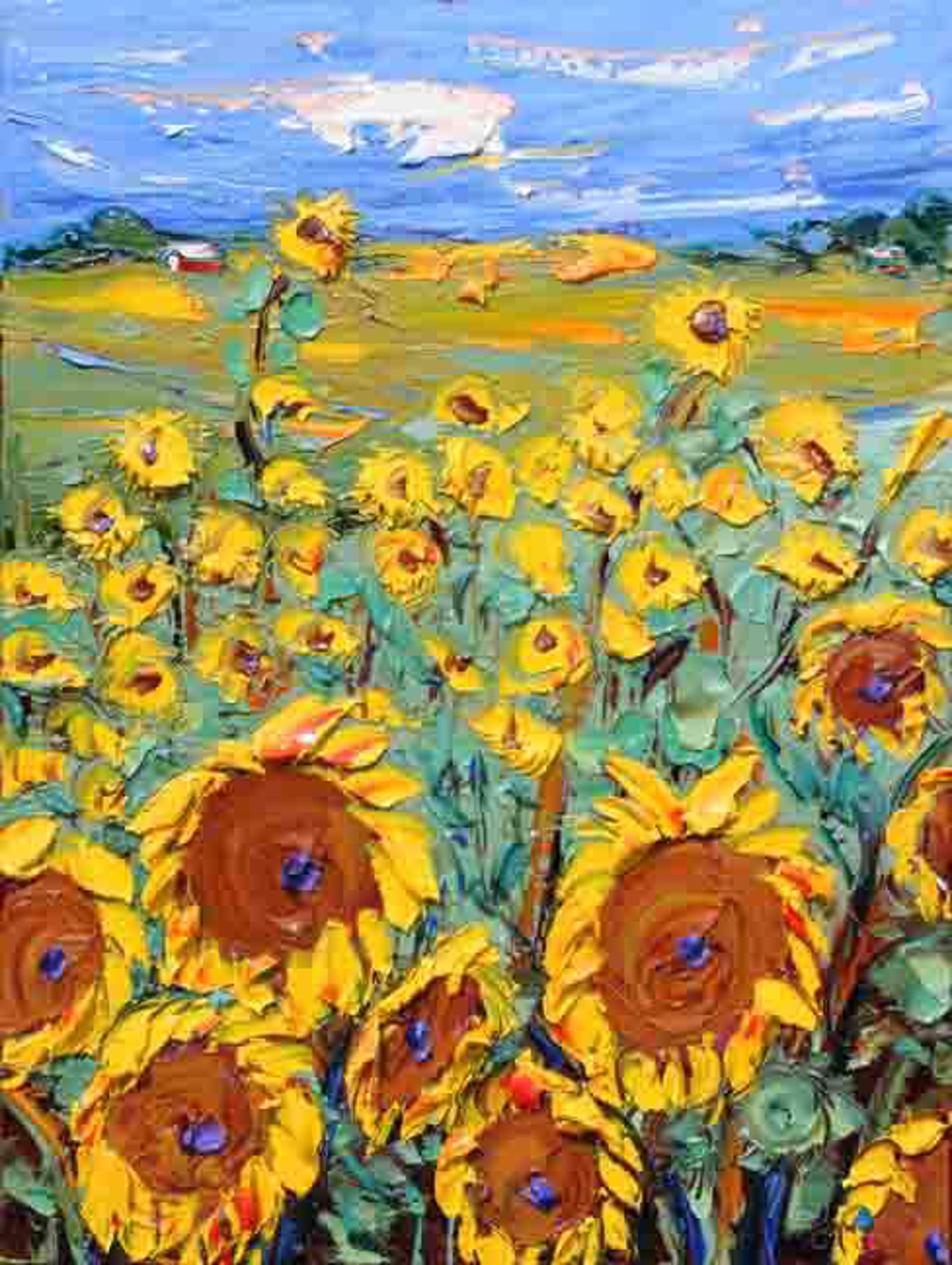 Sunflower Symphony I by JD Miller