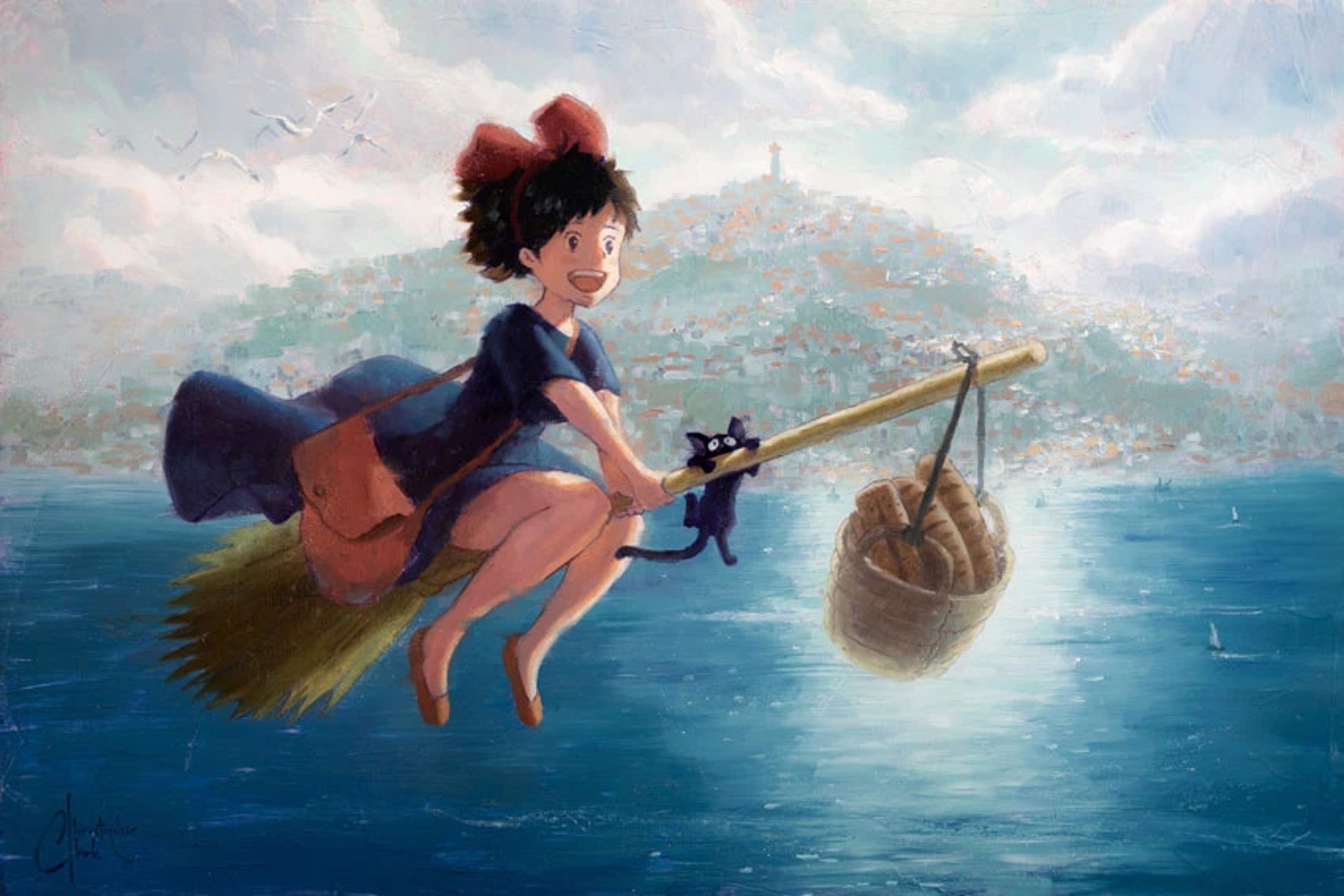 Kiki's Delivery Service by Christopher Clark | Abend Gallery.