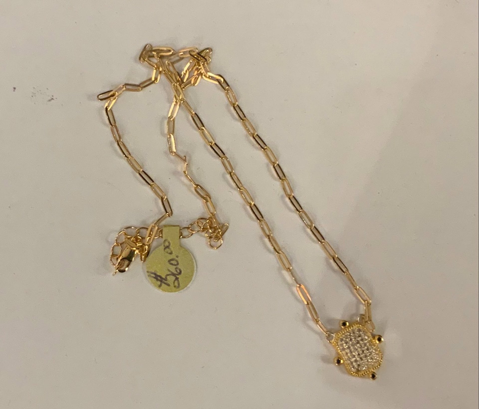 Vermeil Gold Pavé Diamond Necklace Star by Karen Birchmier