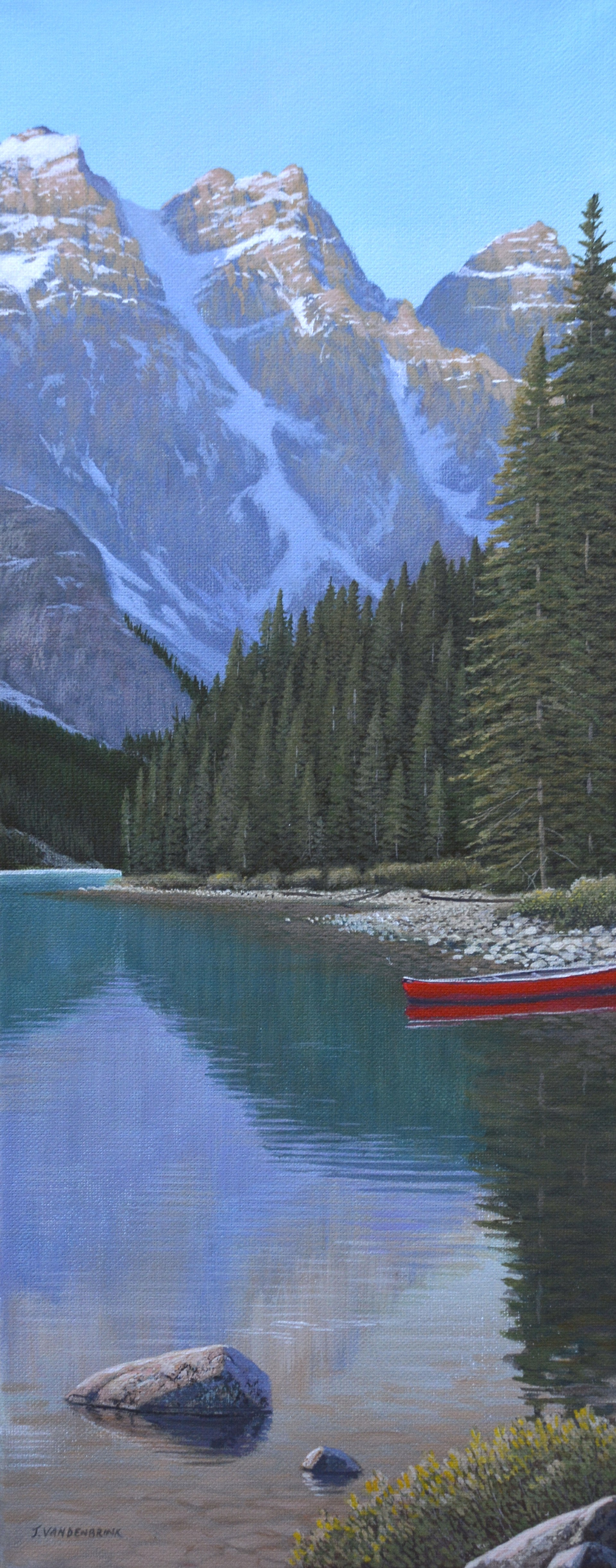 On Mountain Shores (Moraine Lake) by Jake Vandenbrink