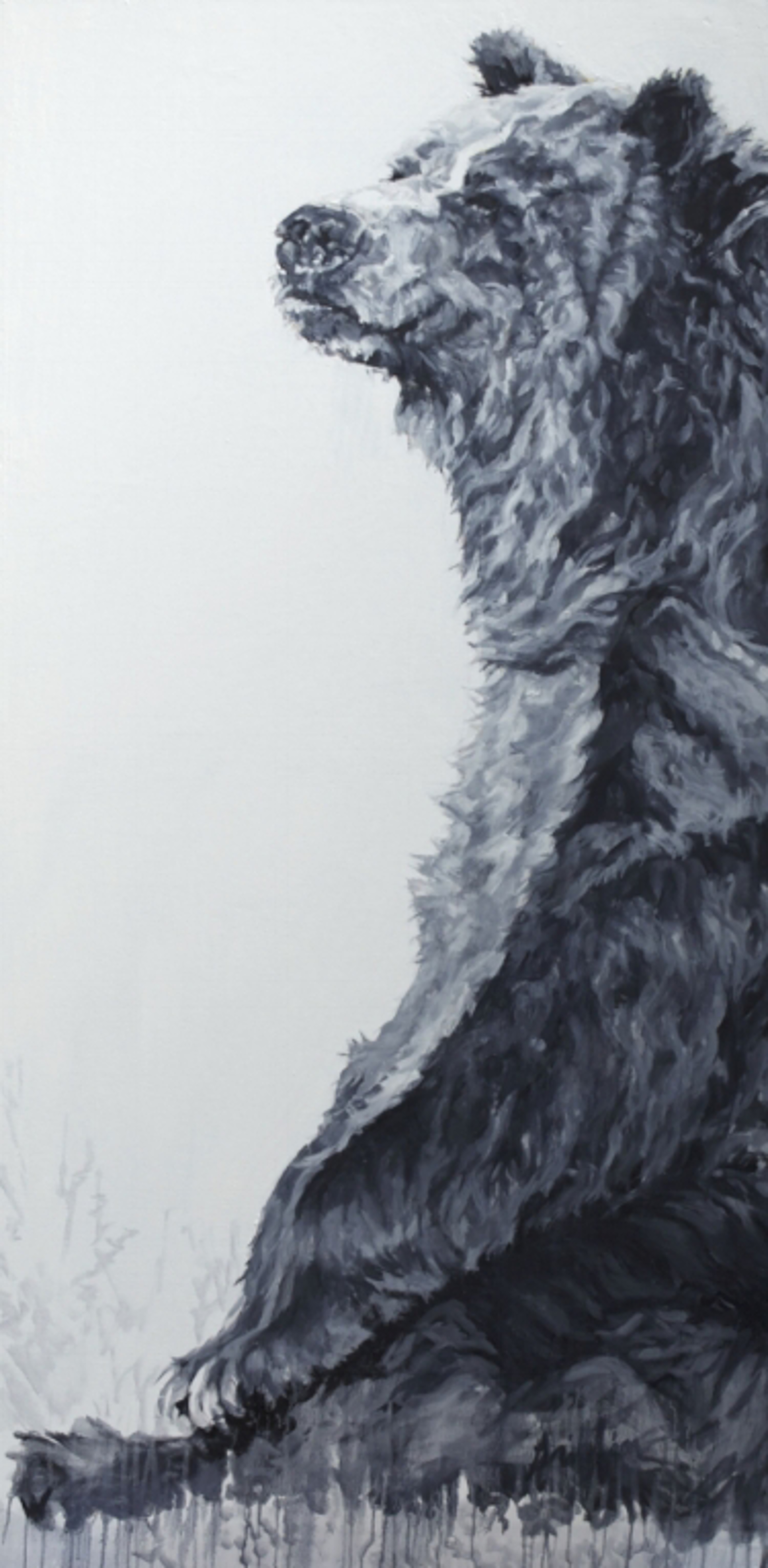 Patricia Griffin Grizzly Bear In Oil On Linen, A Contemporary Fine Art Painting and Modern Wildlife Art Piece Available At Gallery Wild