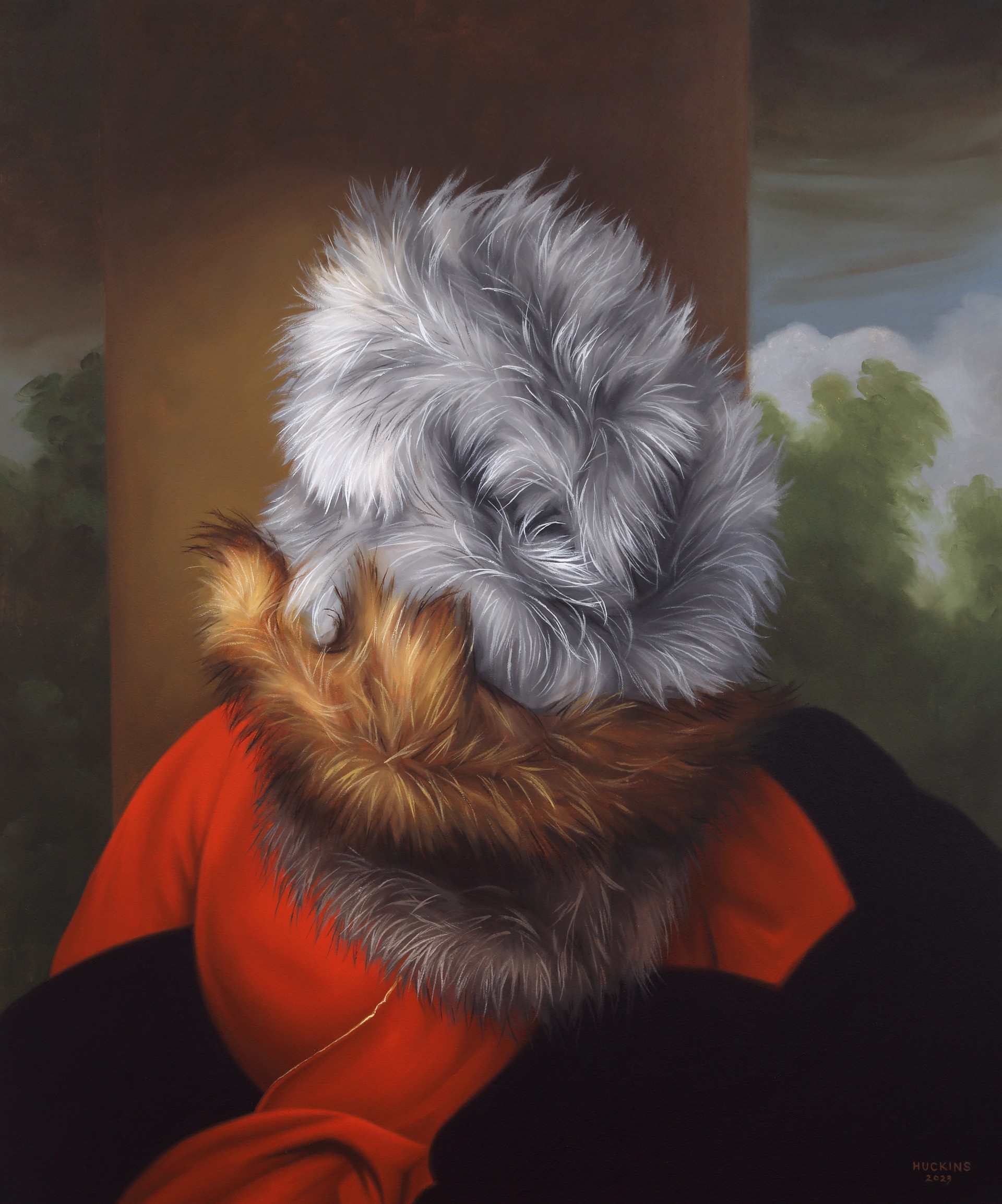 Three Faux Furs: Abigail Inskeep (after Peale) by Shawn Huckins