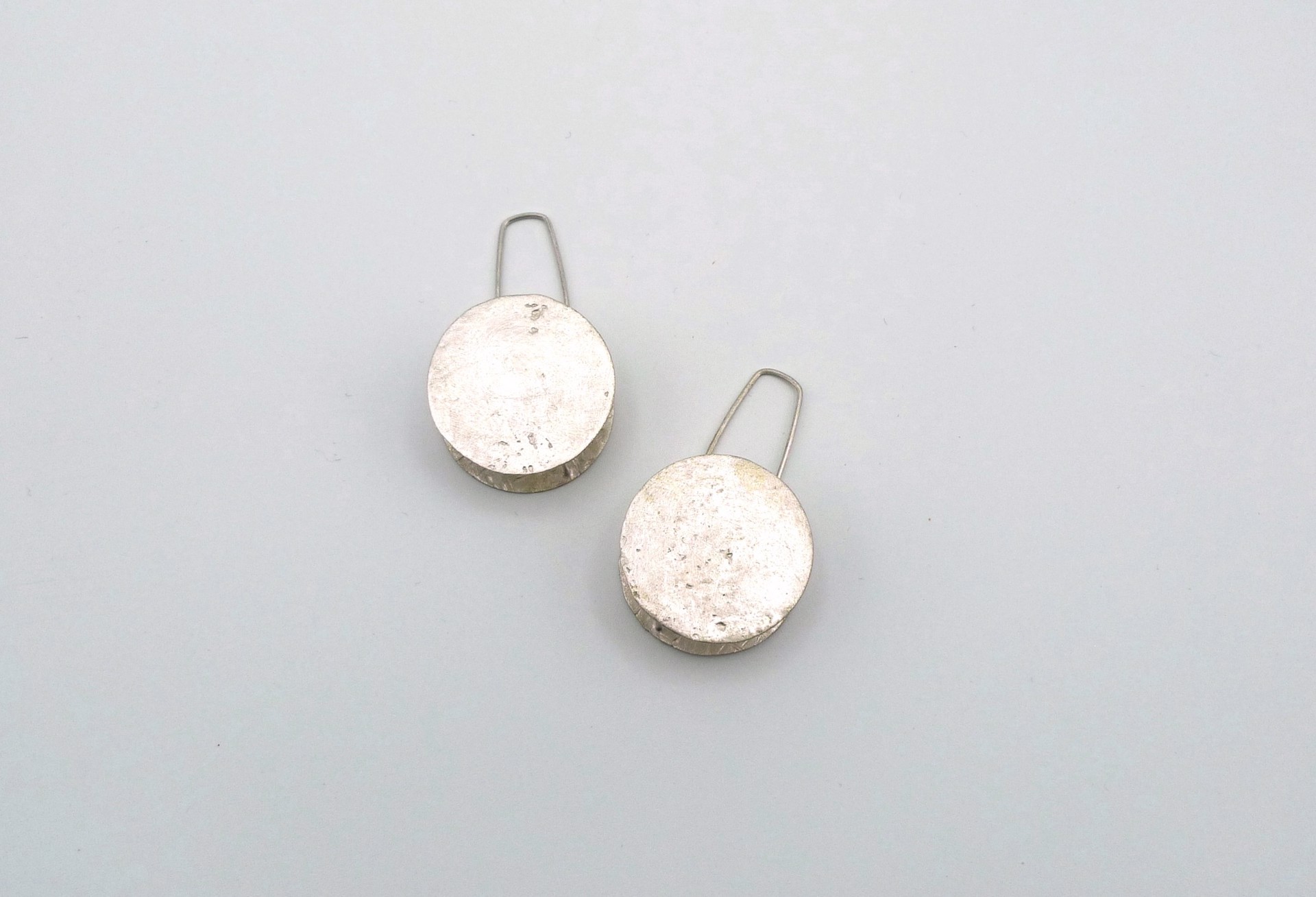 Earrings, Solid Circle by Juan Fried