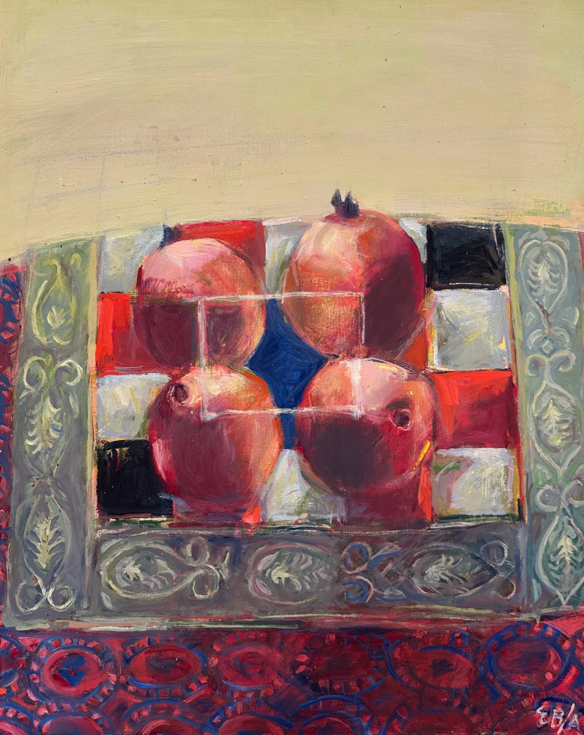 Four Pomegranites by Elaine Badgley Arnoux