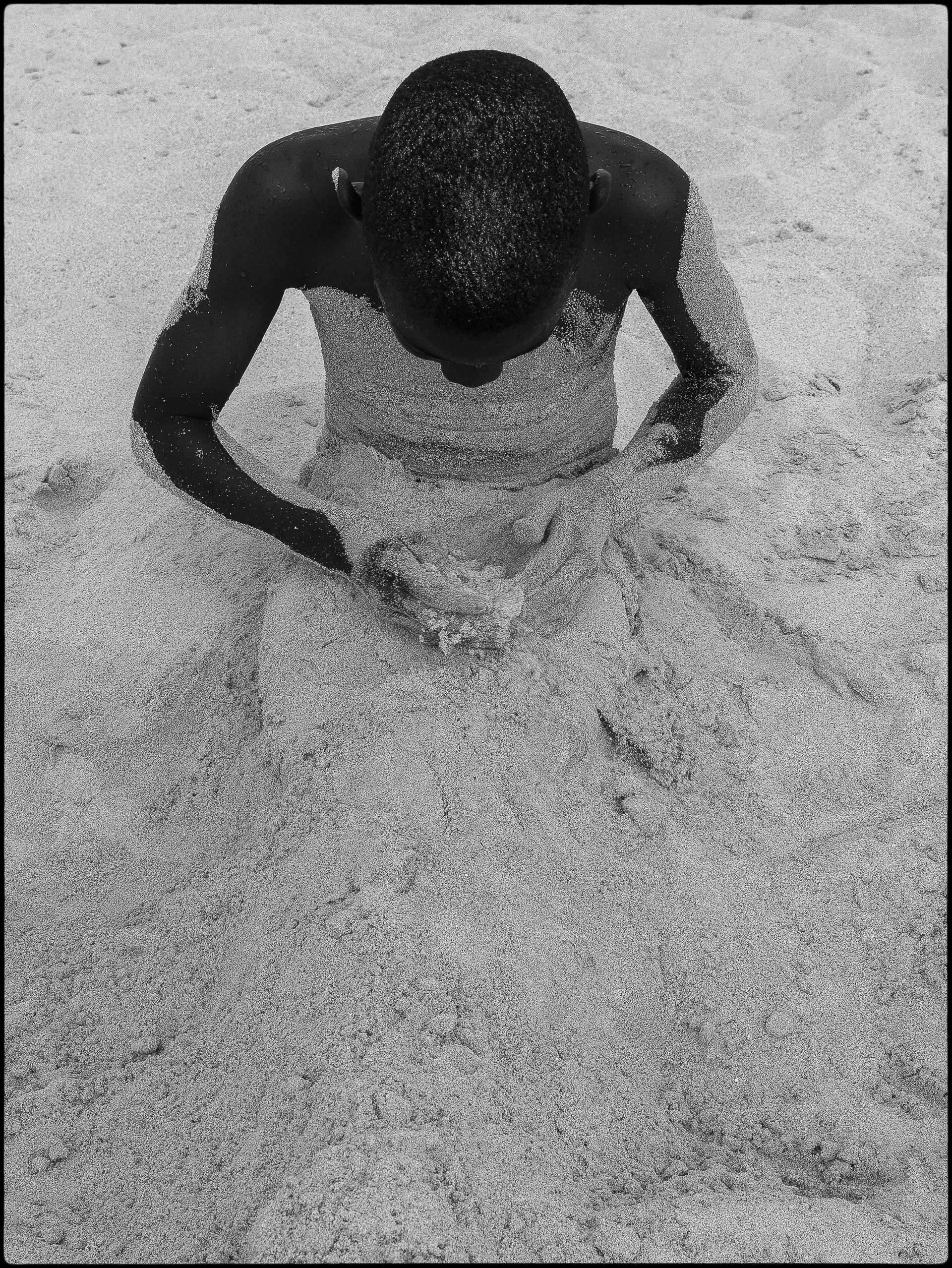 Boy On Beach, Anguilla, British West Indies (framed) by James Hayman
