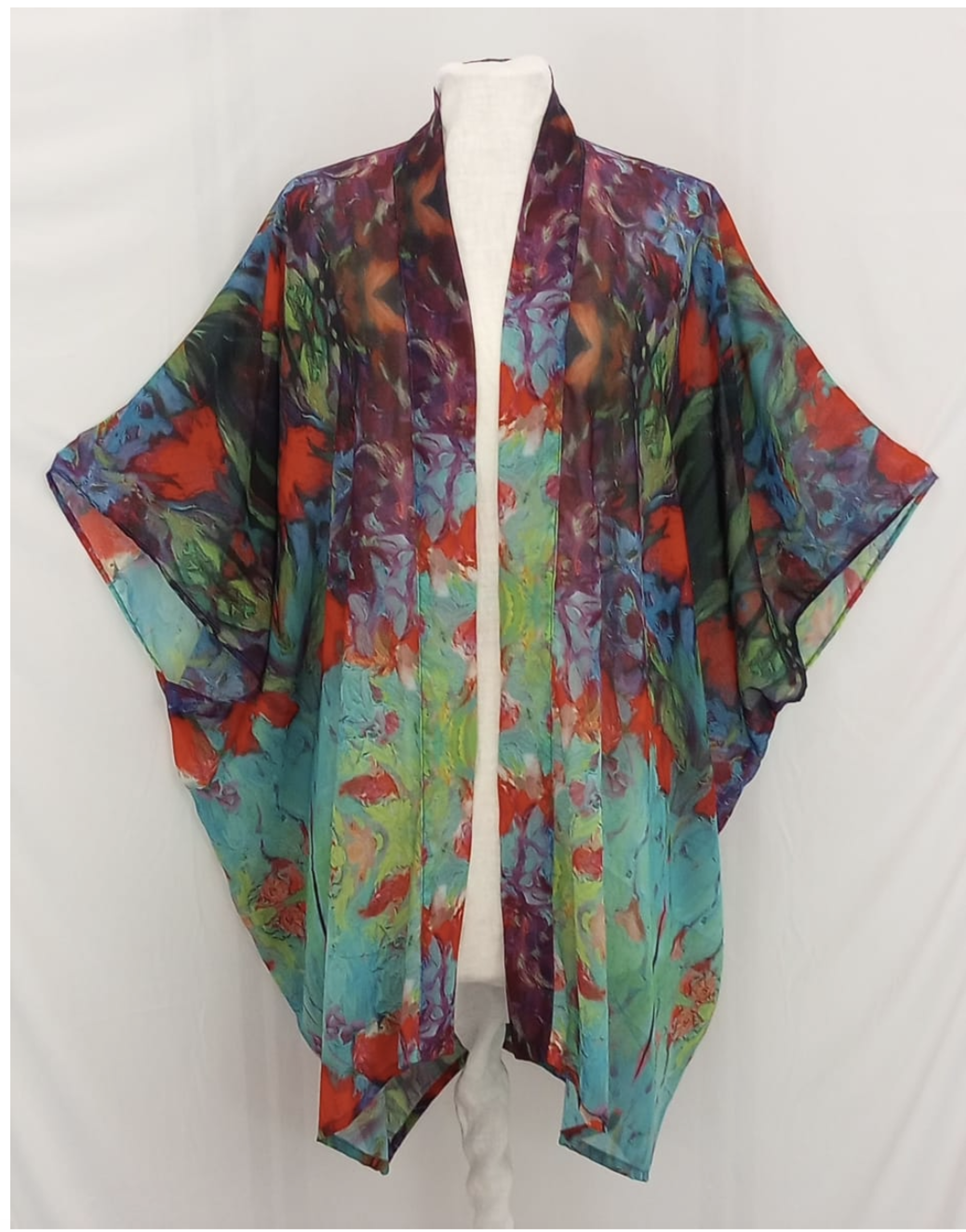 Taking Flight Kimono Poly Chiffon by Sally Sutton