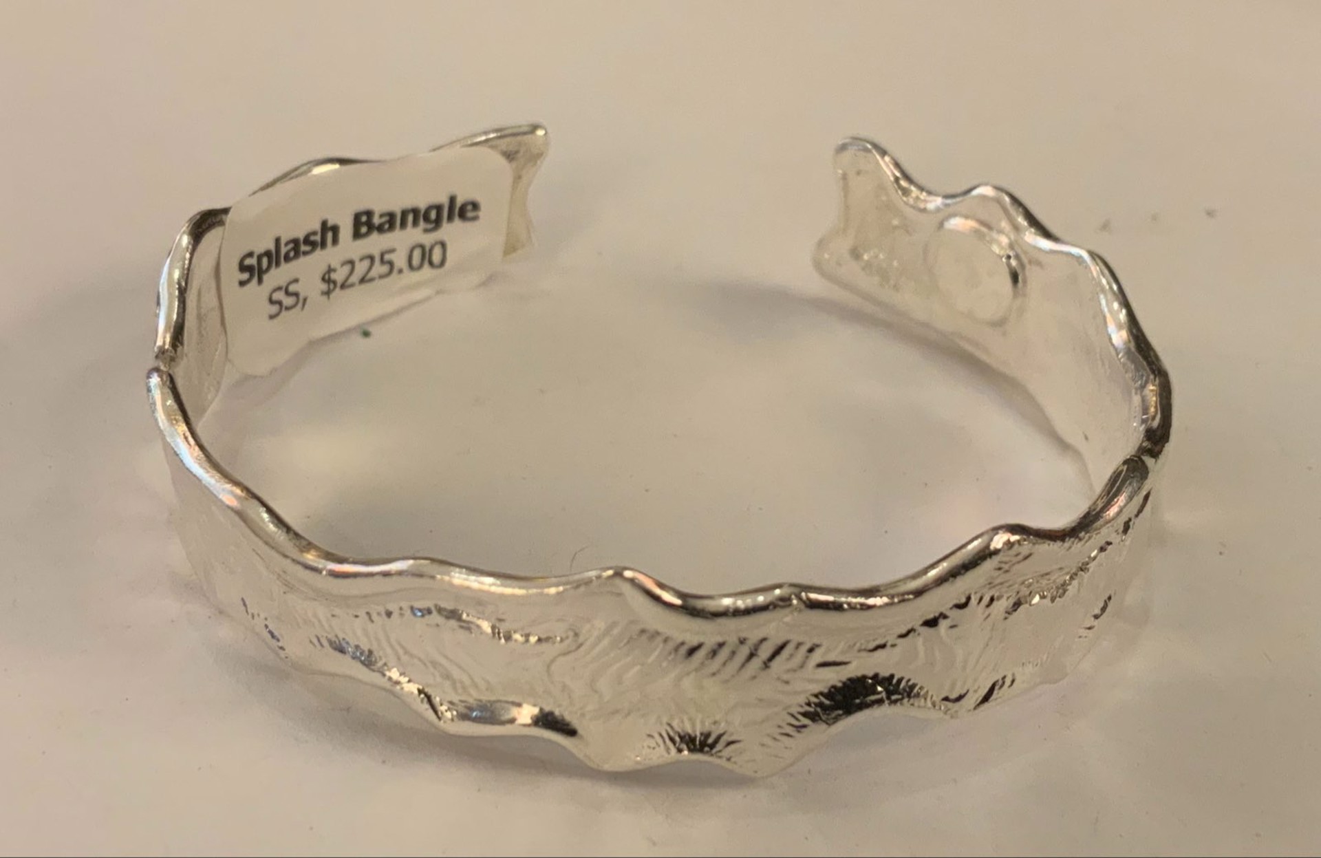 Sterling Silver Splash Bangle by Kristen Baird