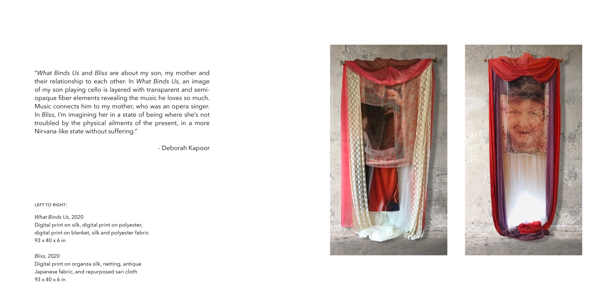 Due Belle Voci Exhibition Catalog by Deborah Kapoor