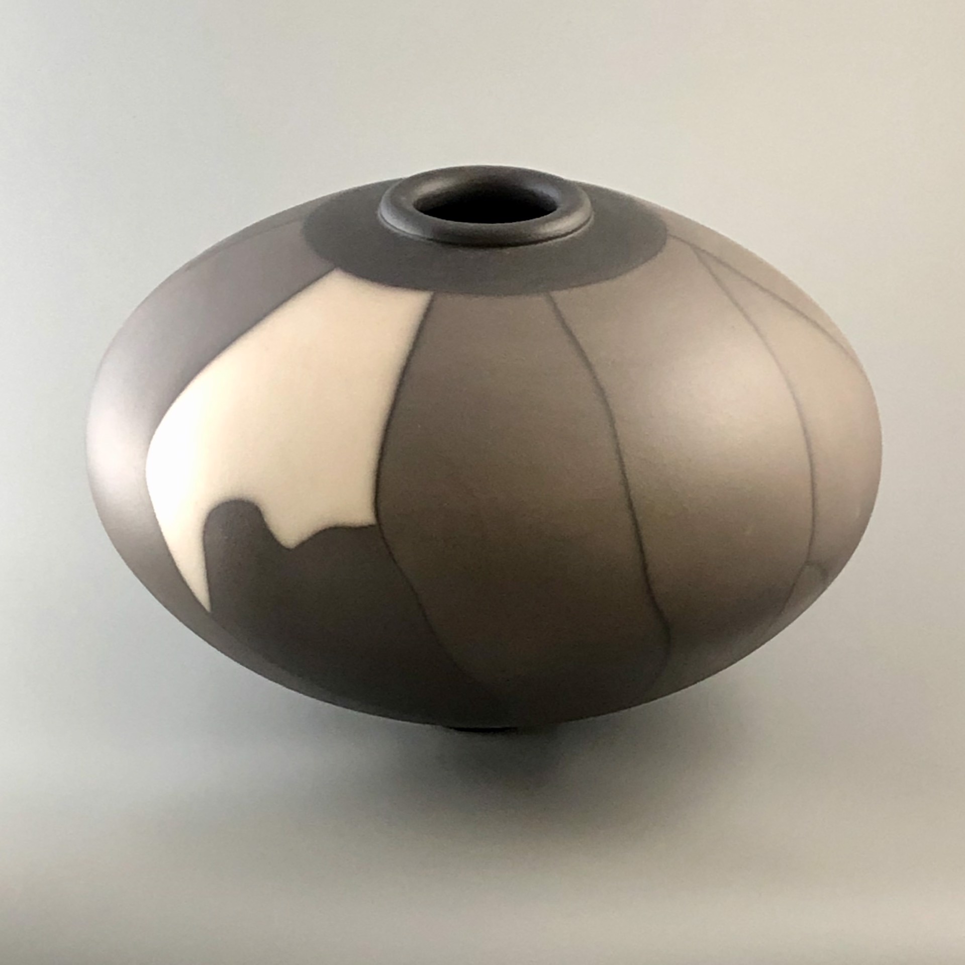 Naked Raku Vase Orca by Jim Wylder