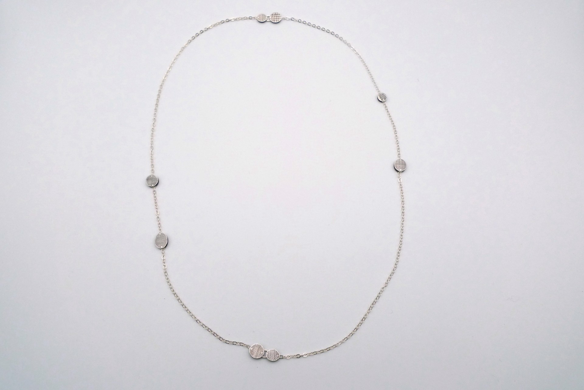 Long Sterling Silver Necklace by Erica Schlueter