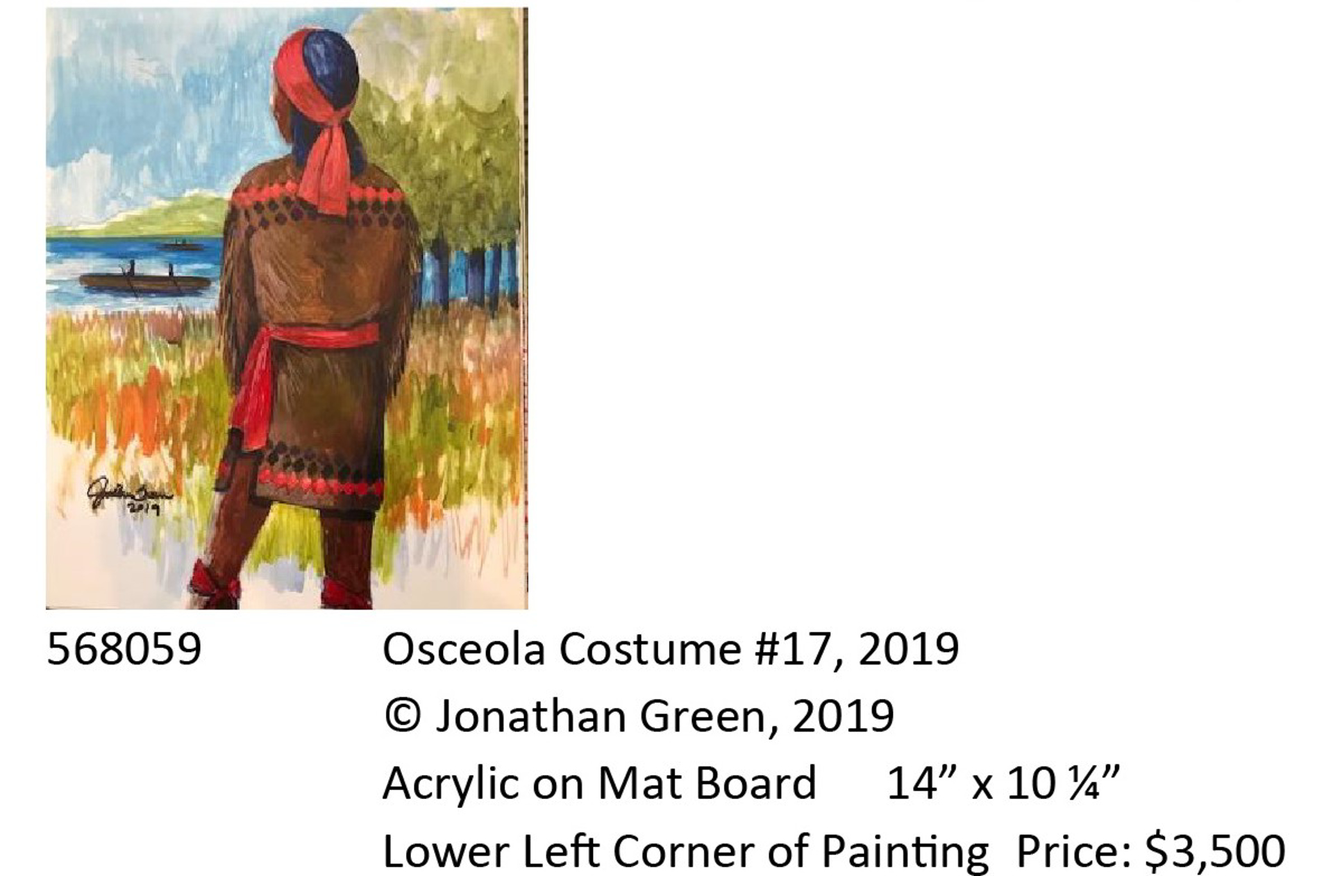 Osceola Costume #17 by Jonathan Green - Pop-Up Event