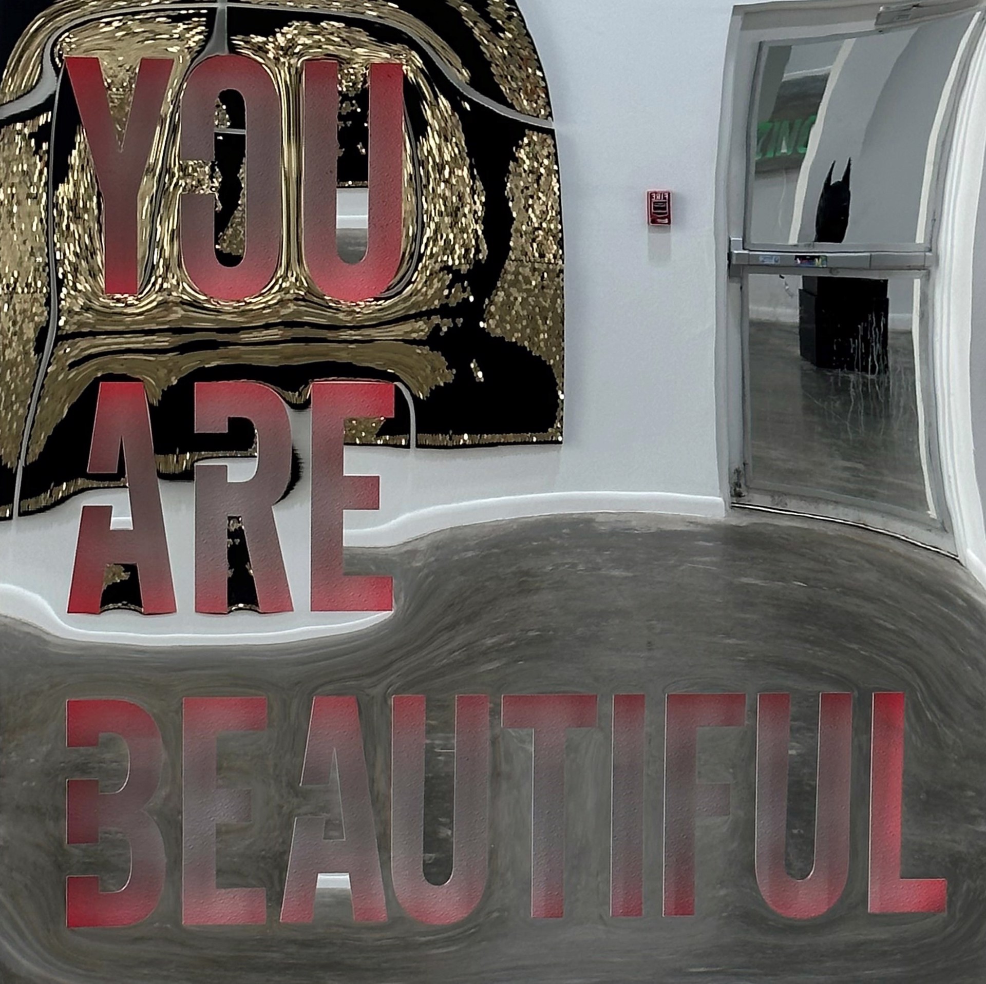 "You Are Beautiful" by Affirmative Mirrors Installation by Elena Bulatova