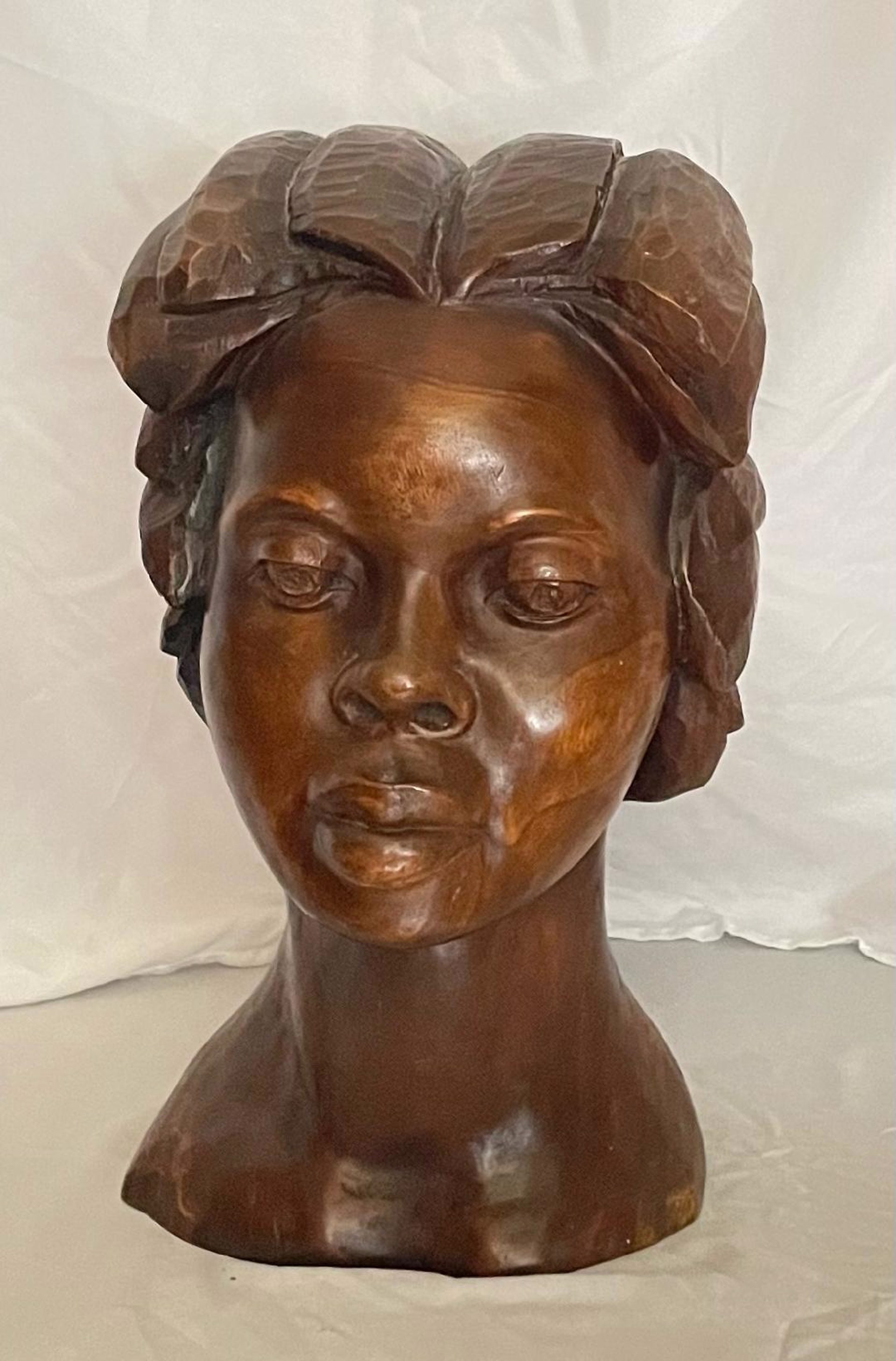 The Haitian Female Bust #1MFN by Joseph & Jean-Baptiste Maurice (Haitian, 1932-Joseph died in 1977)